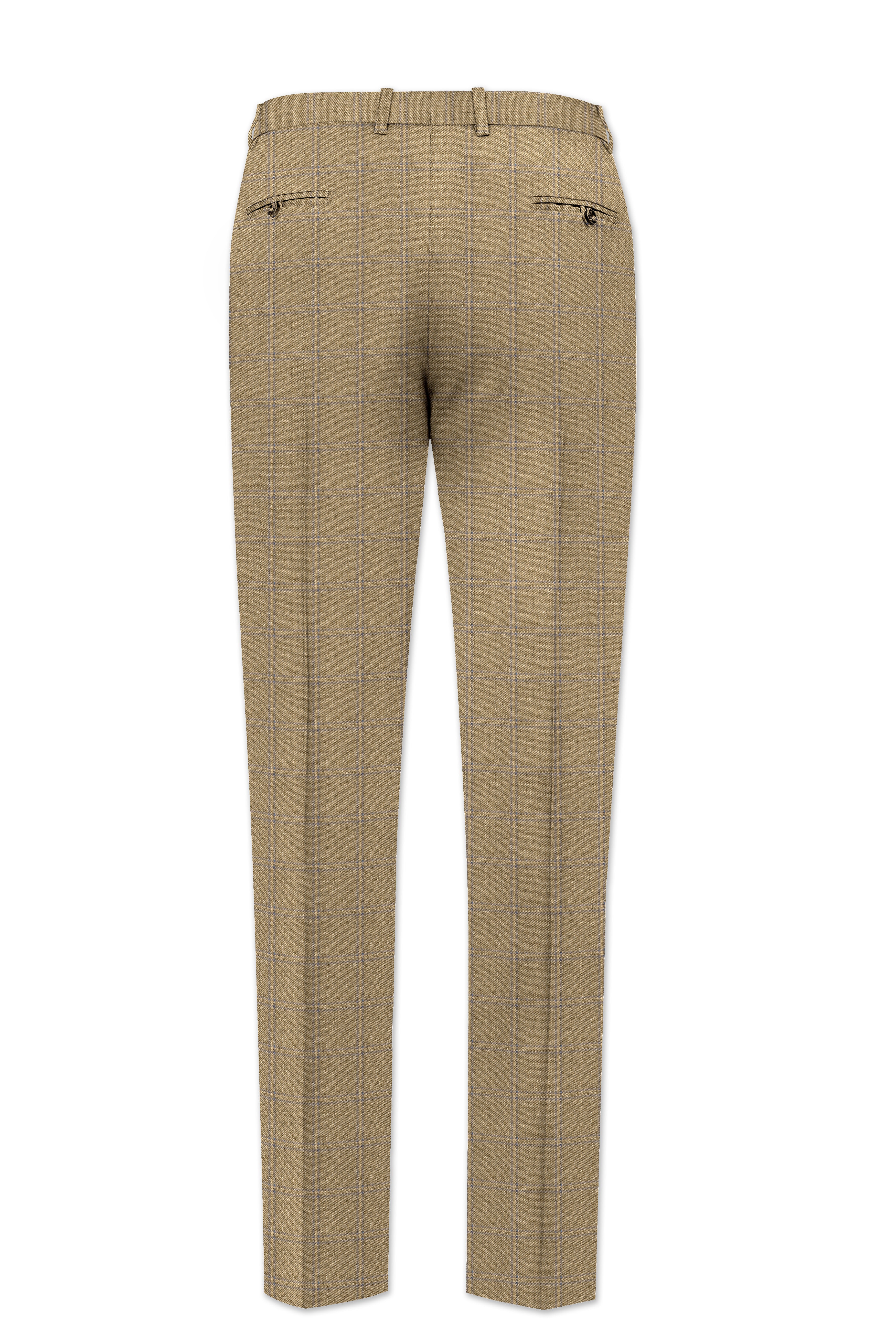 Makara Brown Checkered Stretchable Pant