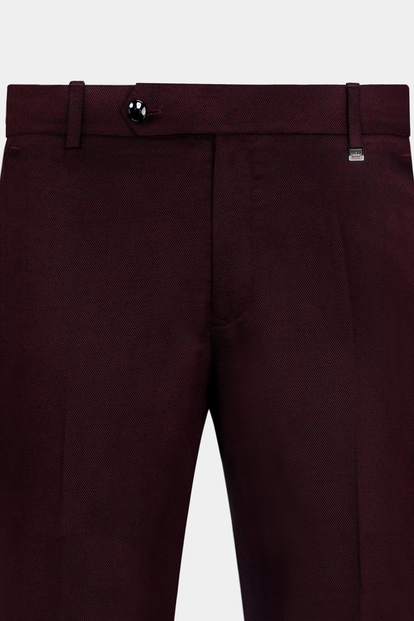 Heath Maroon Wool Rich Stretchable Pant T2948-SW-28, T2948-SW-30, T2948-SW-32, T2948-SW-34, T2948-SW-36, T2948-SW-38, T2948-SW-40, T2948-SW-42, T2948-SW-44