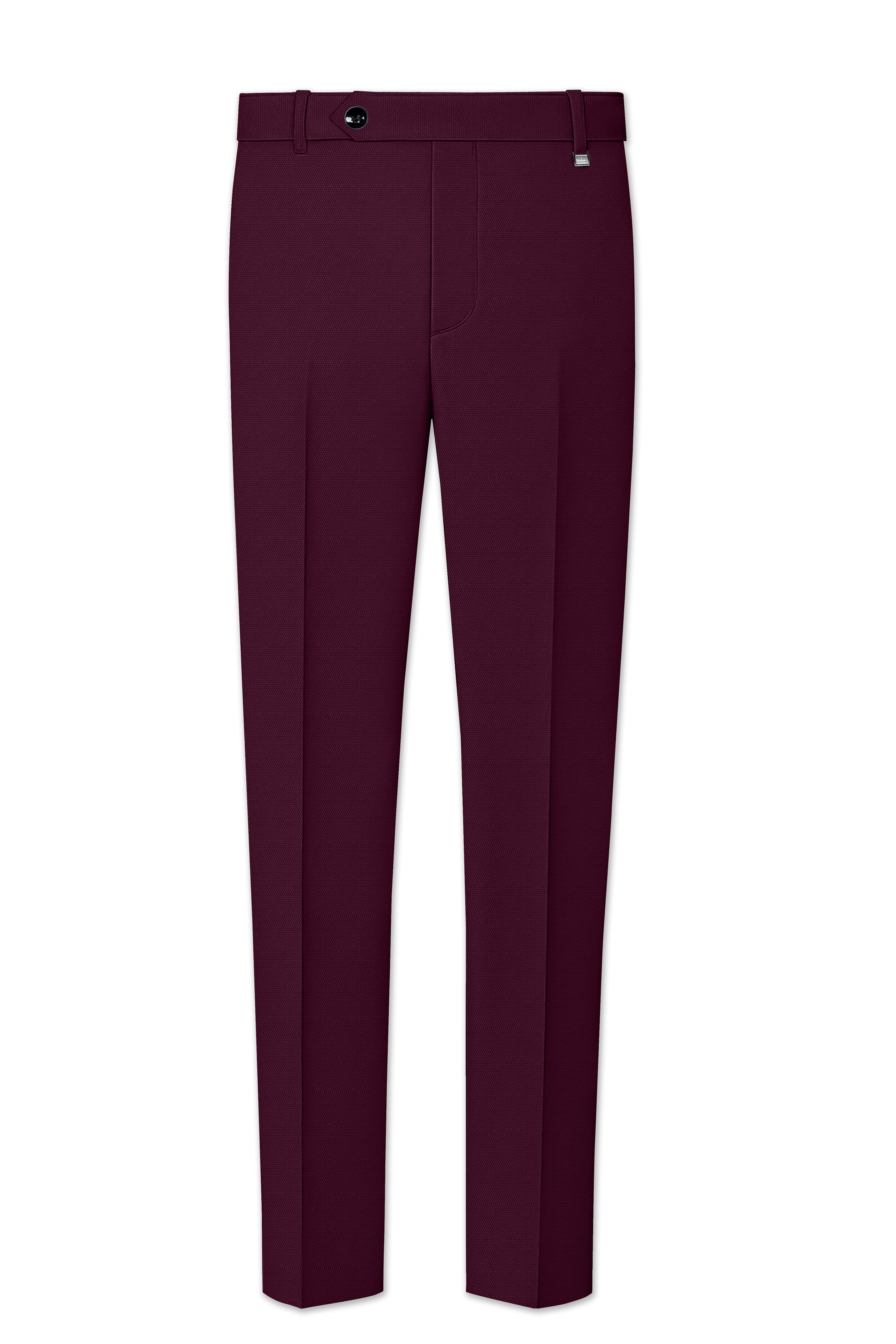 Magenta Maroon Wool Rich Stretchable Pant