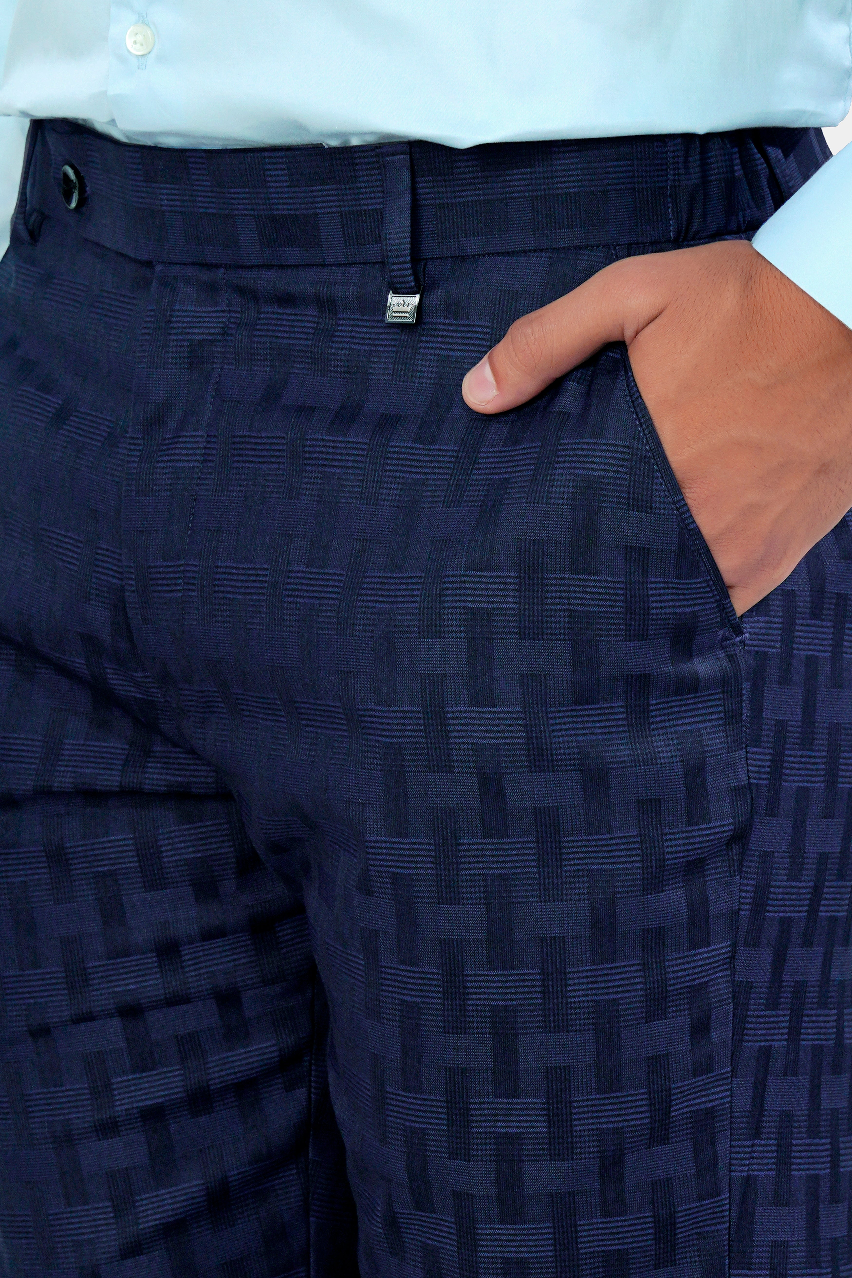 Haiti Blue Wool Rich Stretchable Pant T2956-SW-28, T2956-SW-30, T2956-SW-32, T2956-SW-34, T2956-SW-36, T2956-SW-38, T2956-SW-40, T2956-SW-42, T2956-SW-44