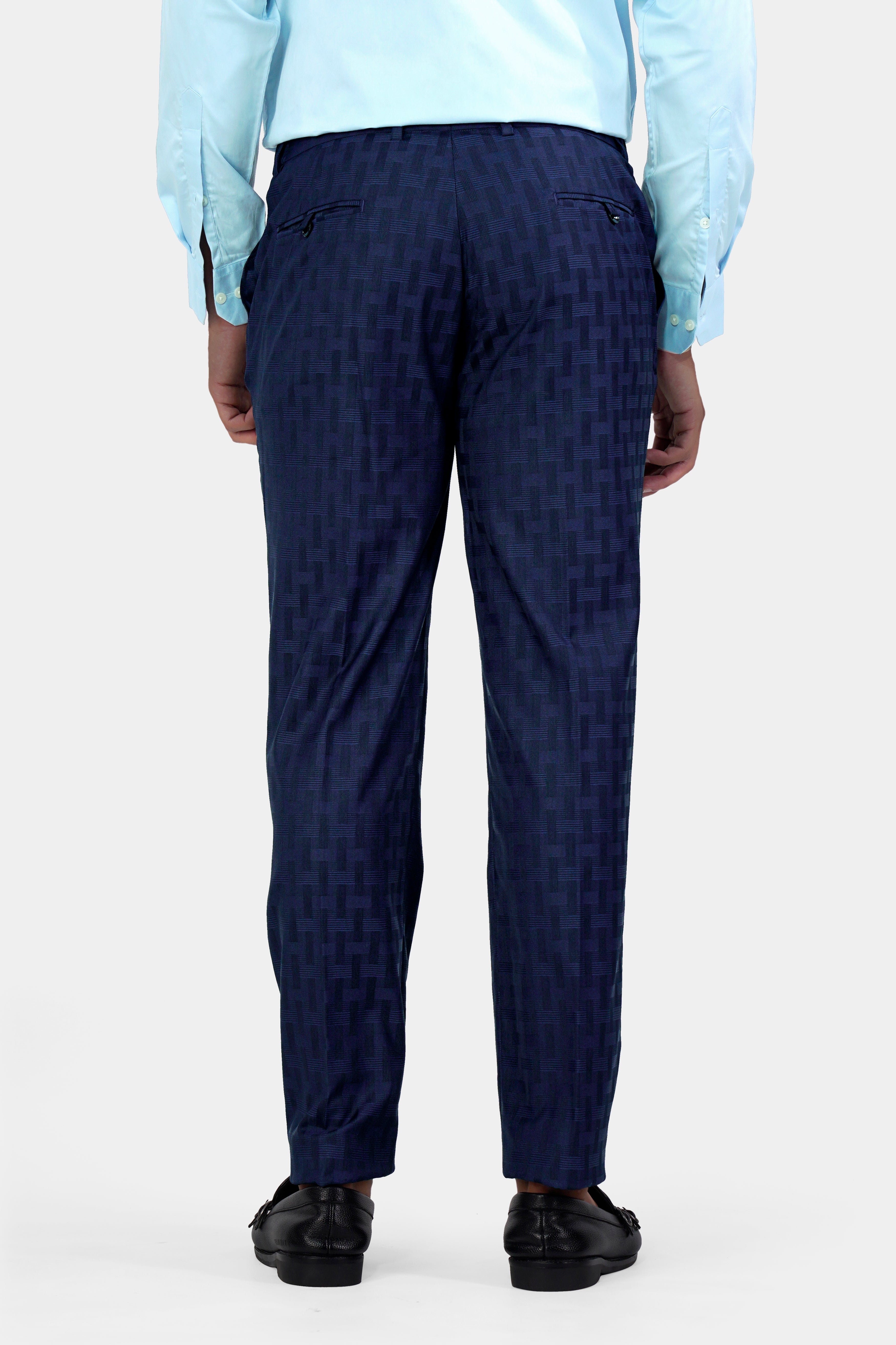 Haiti Blue Wool Rich Stretchable Pant T2956-SW-28, T2956-SW-30, T2956-SW-32, T2956-SW-34, T2956-SW-36, T2956-SW-38, T2956-SW-40, T2956-SW-42, T2956-SW-44