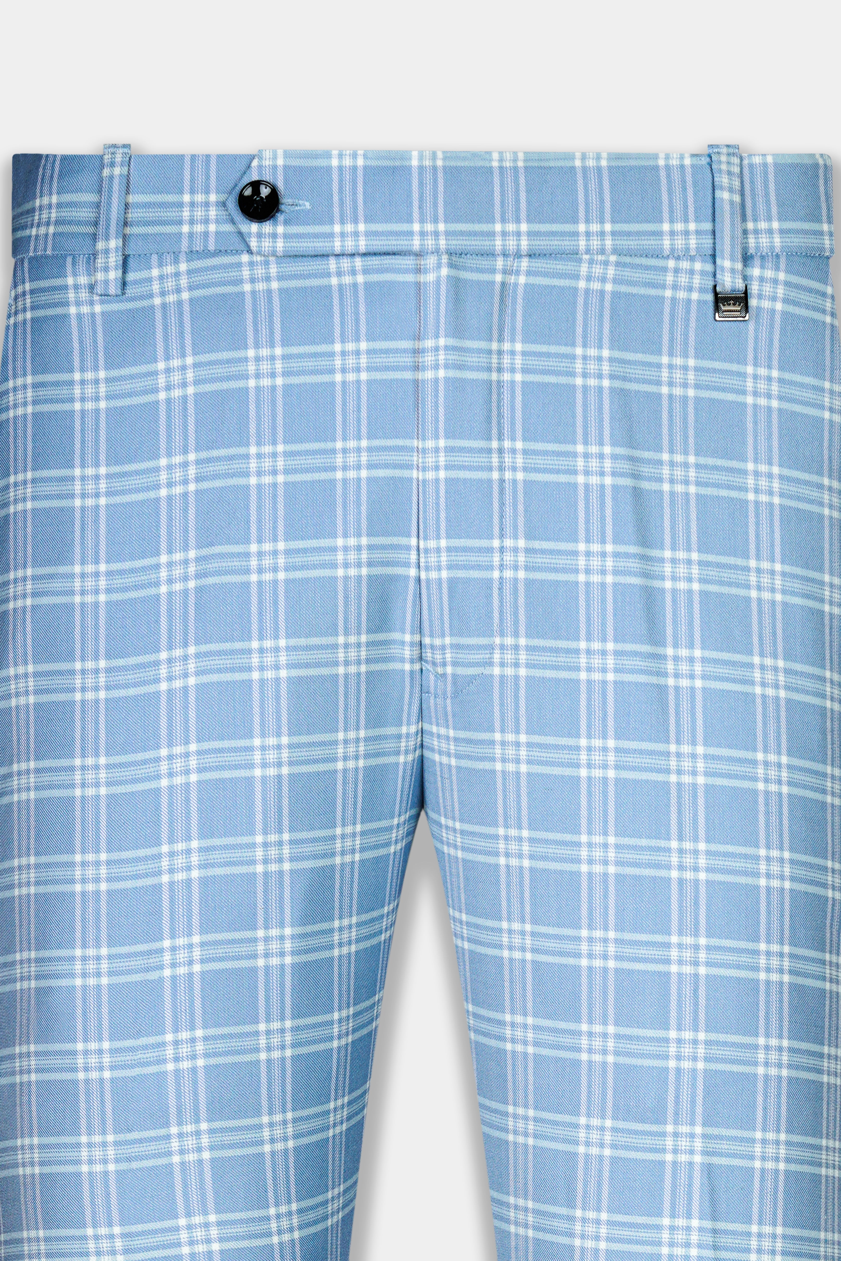 Casper Blue Plaid Wool Rich Stretchable Pant T2959-SW-28, T2959-SW-30, T2959-SW-32, T2959-SW-34, T2959-SW-36, T2959-SW-38, T2959-SW-40, T2959-SW-42, T2959-SW-44