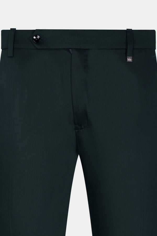 Prussian Green Wool Rich Stretchable Pant T2960-SW-28, T2960-SW-30, T2960-SW-32, T2960-SW-34, T2960-SW-36, T2960-SW-38, T2960-SW-40, T2960-SW-42, T2960-SW-44