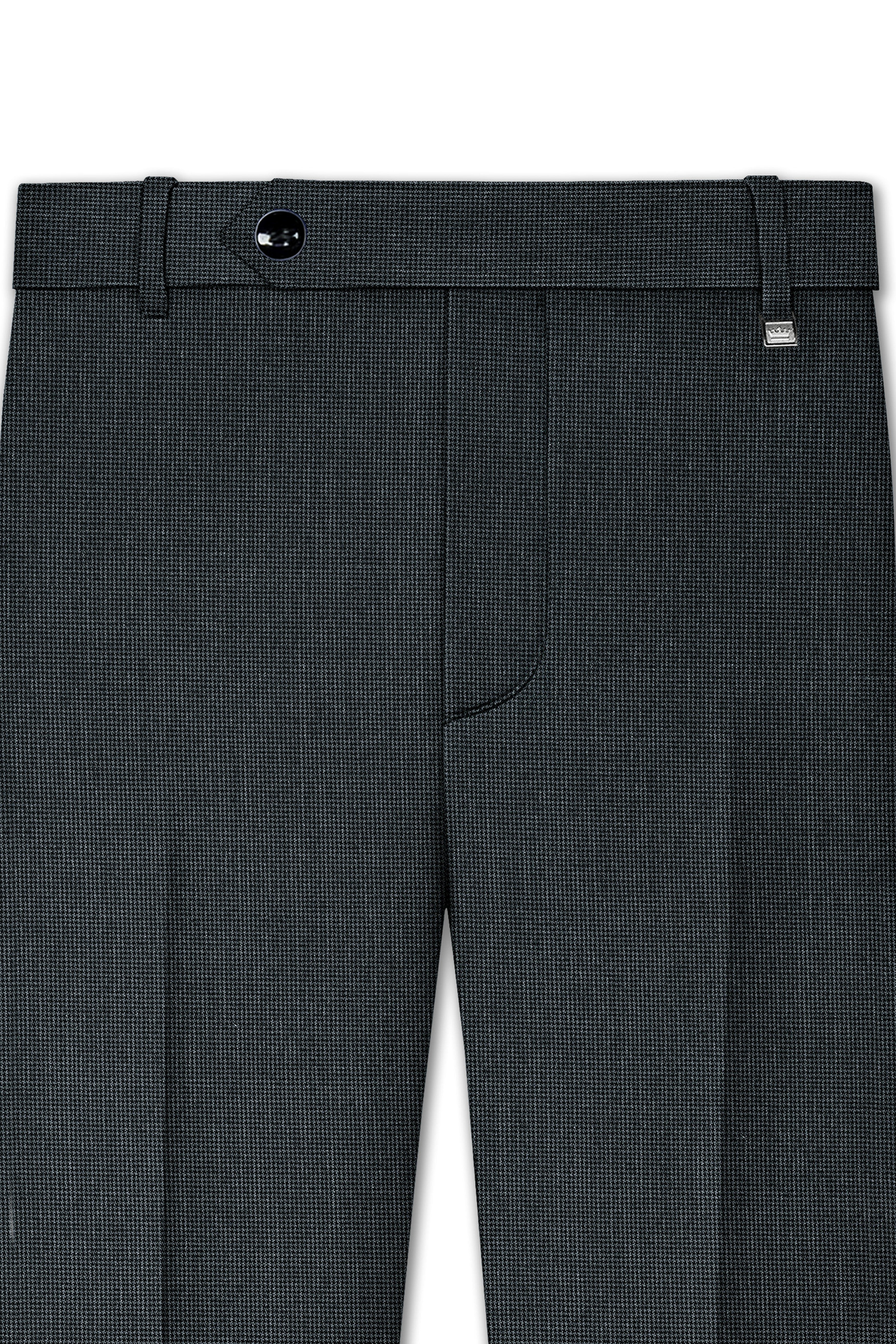 Granite-Gunmetal Gray Houndstooth Pant