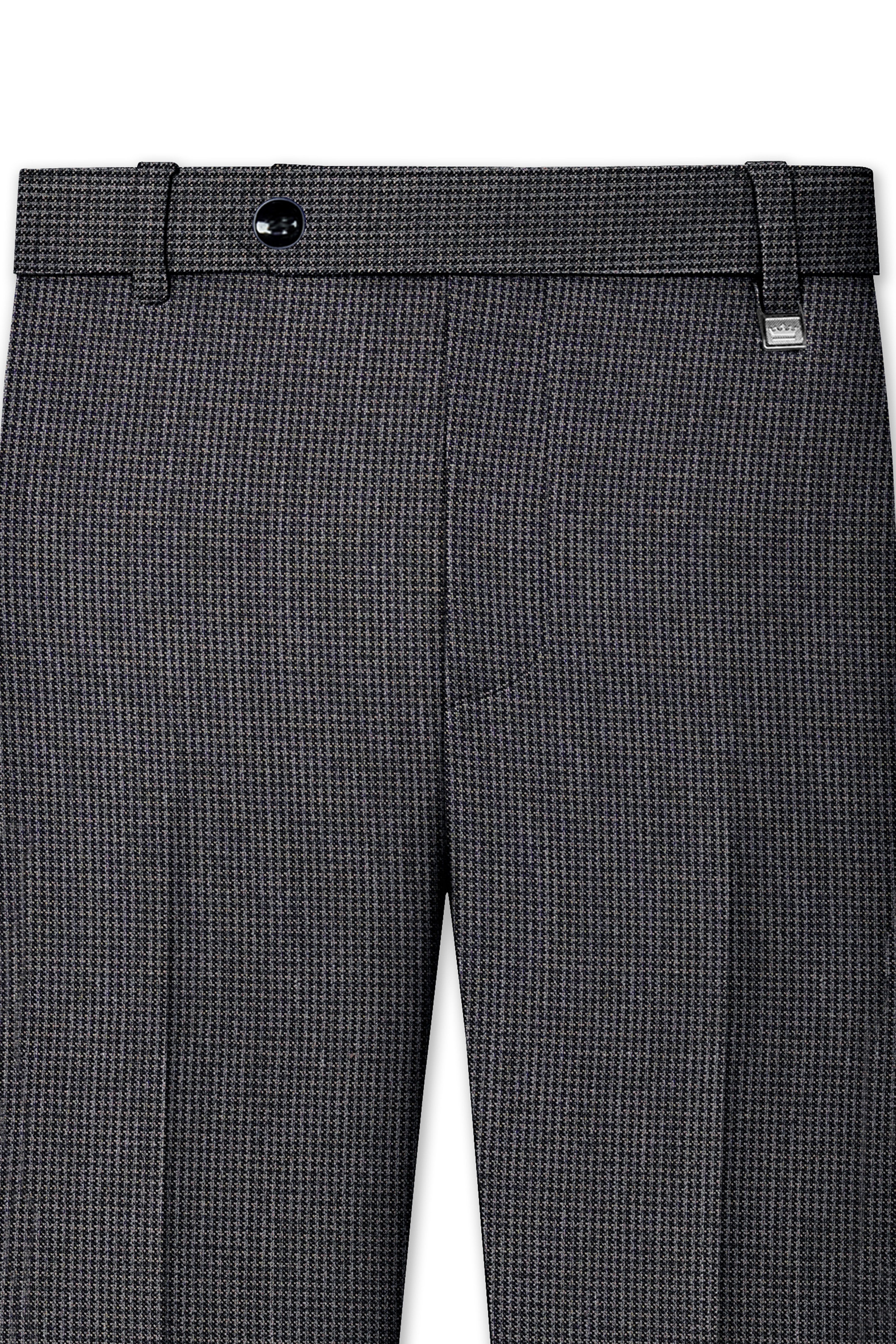 Granite-Gunmetal Gray Houndstooth Pant