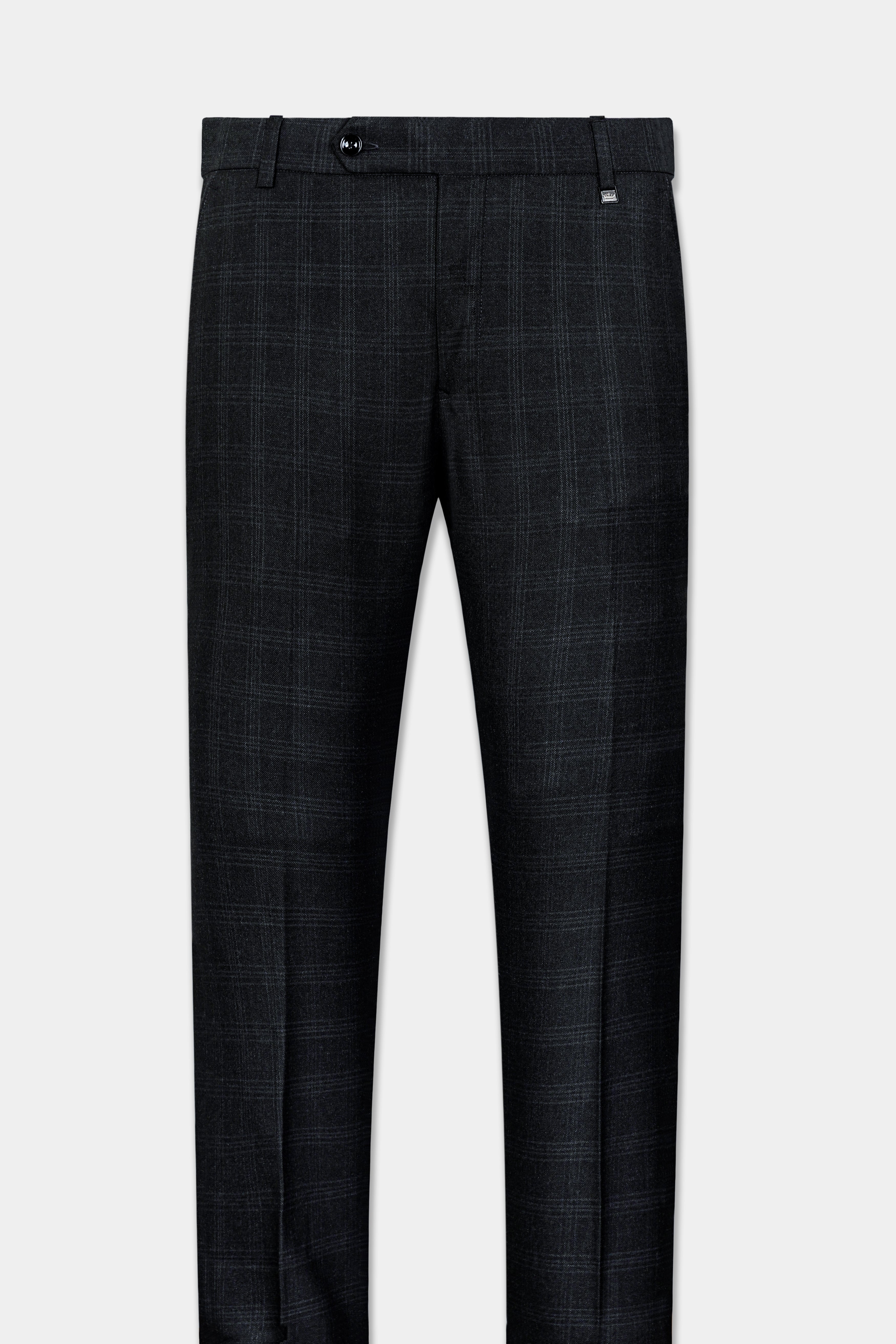 Charade Gray Plaid Wool Rich Pant