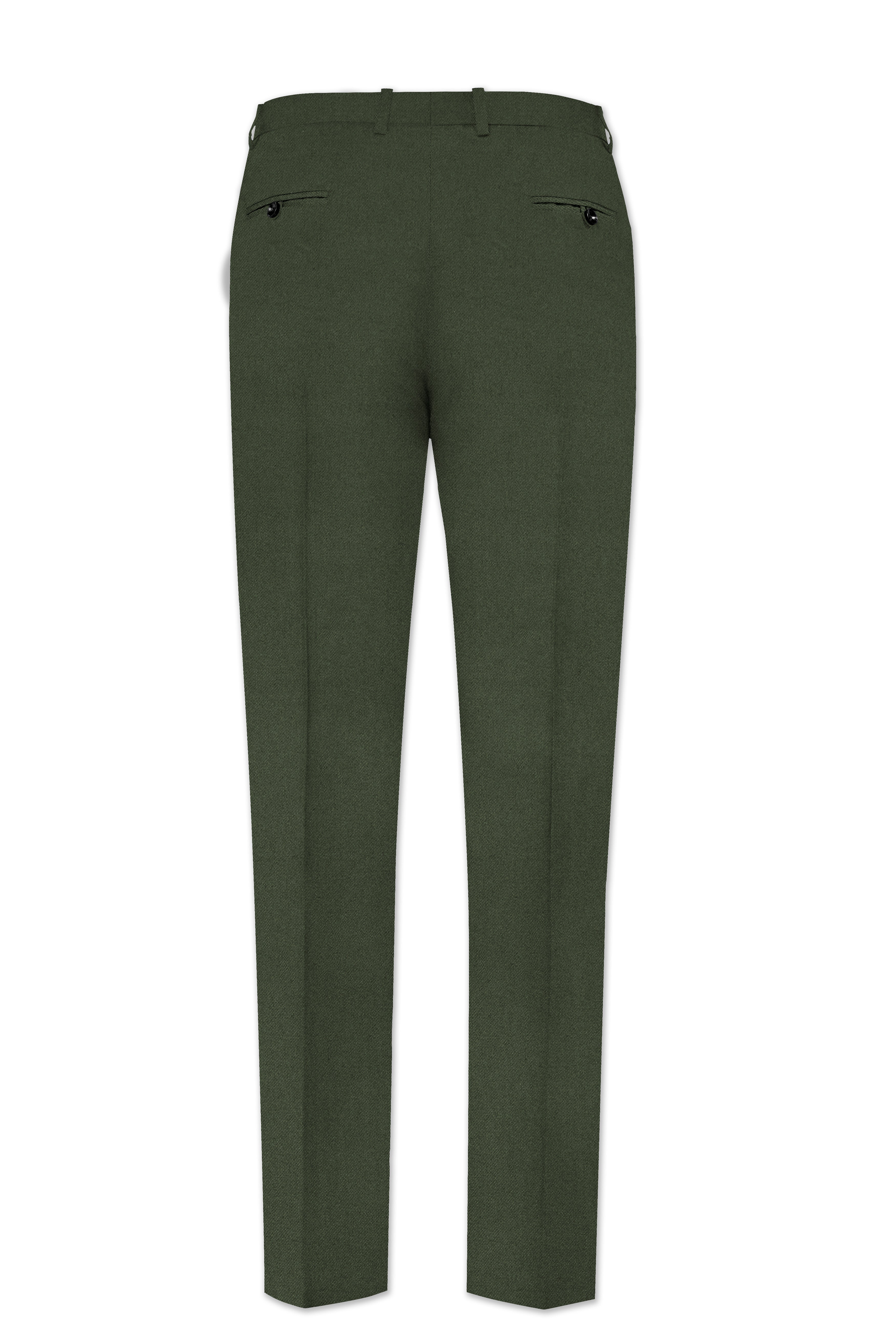 Travliam-Artichoke Green Wool Rich Stretchable Traveler Pant