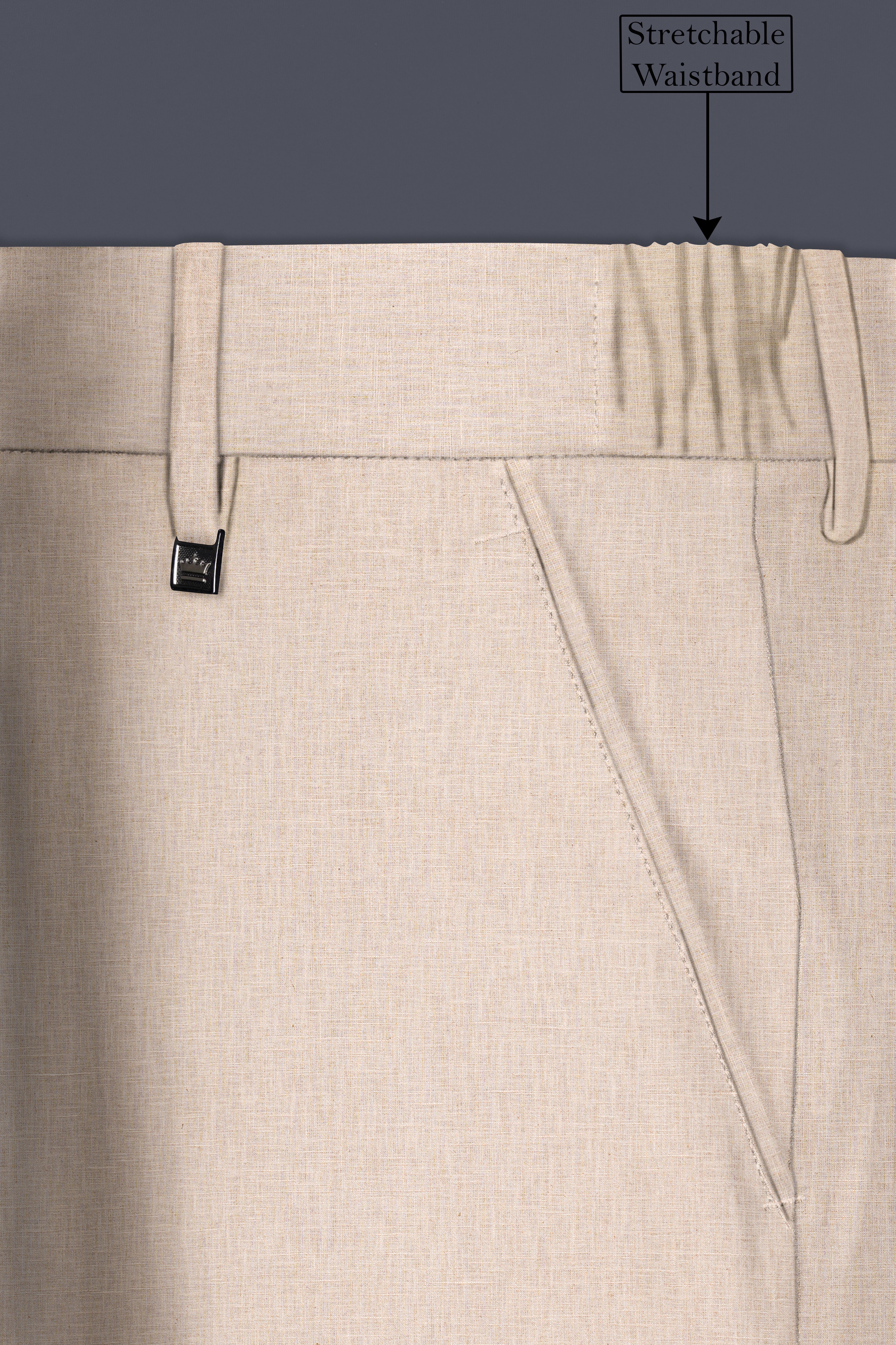 Cashmere Beige Luxurious Linen Pant