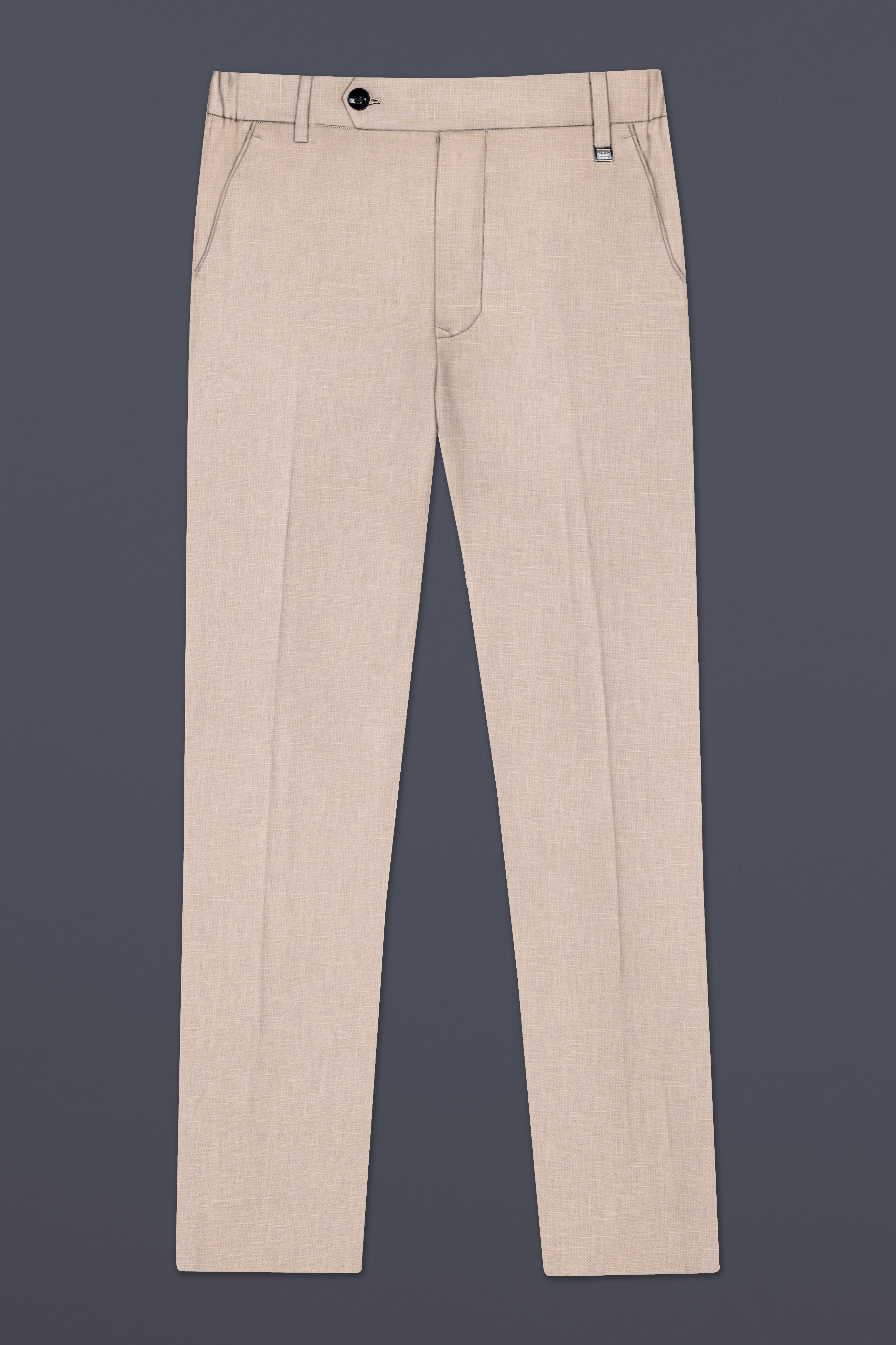 Cashmere Beige Luxurious Linen Pant