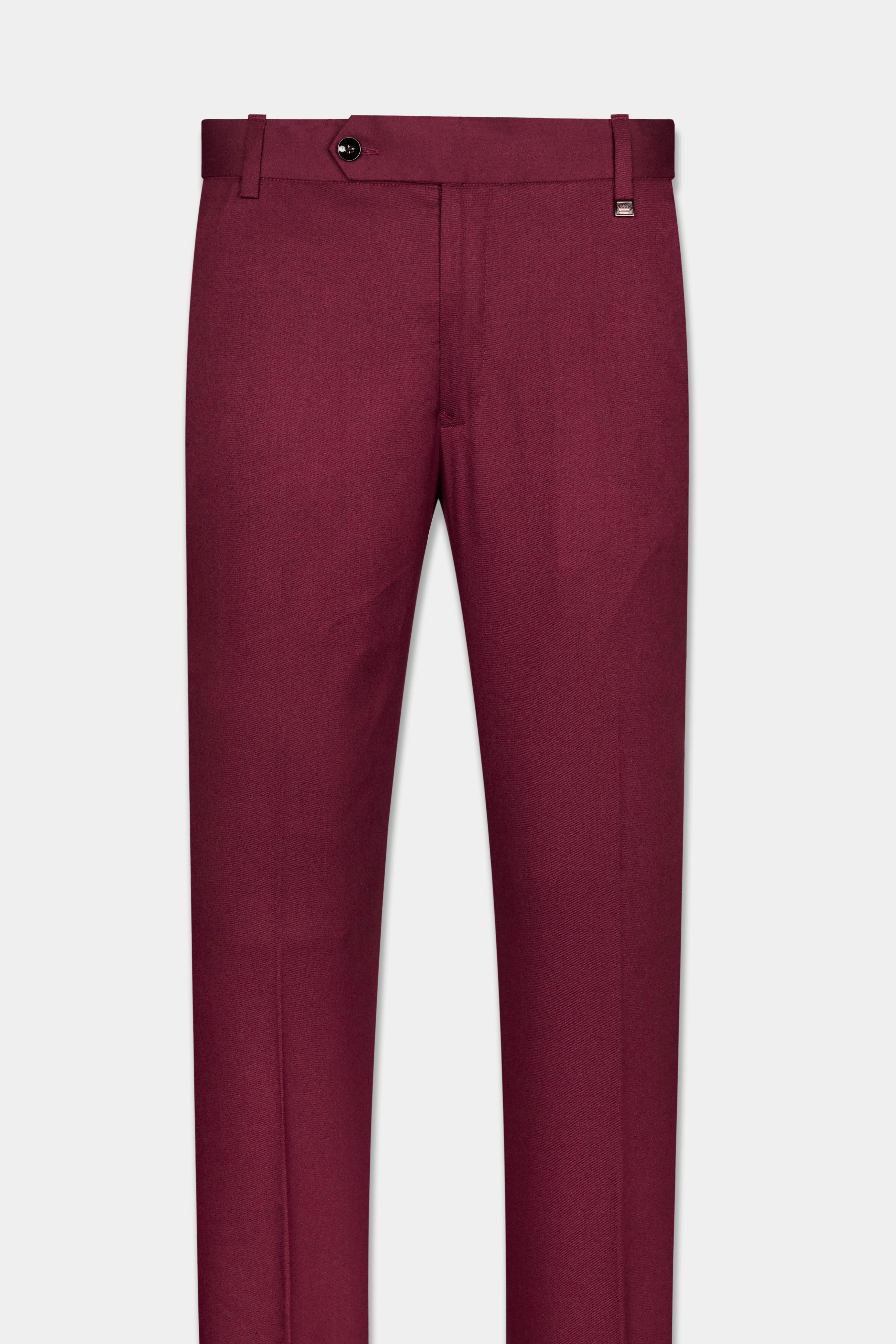 Bordeaux Maroon Wool Rich Pant T3050-28, T3050-30, T3050-32, T3050-34, T3050-36, T3050-38, T3050-40, T3050-42, T3050-44