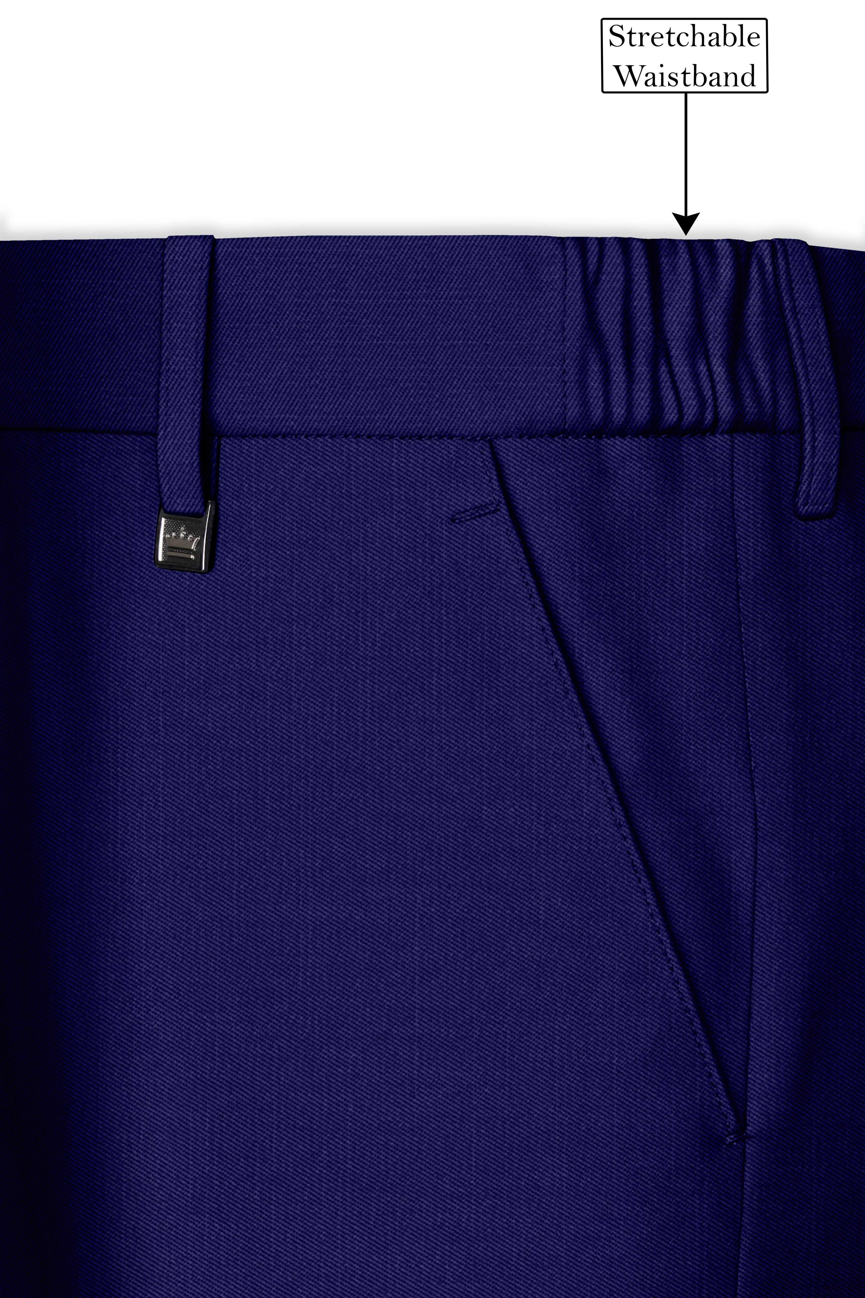 Admiral Blue Wool Rich Pant