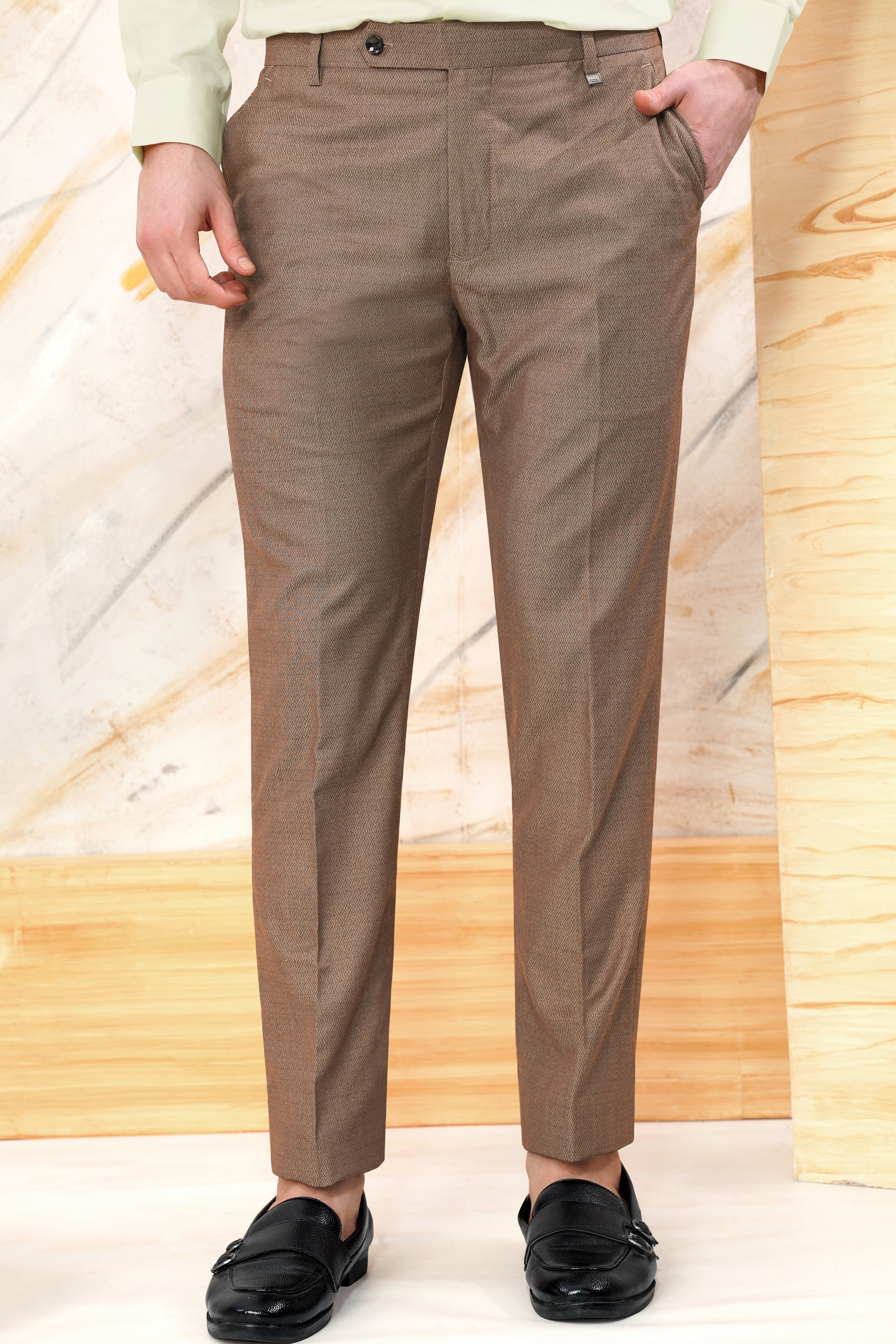 Hemp Brown Wool Rich Pant T3058-28, T3058-30, T3058-32, T3058-34, T3058-36, T3058-38, T3058-40, T3058-42, T3058-44