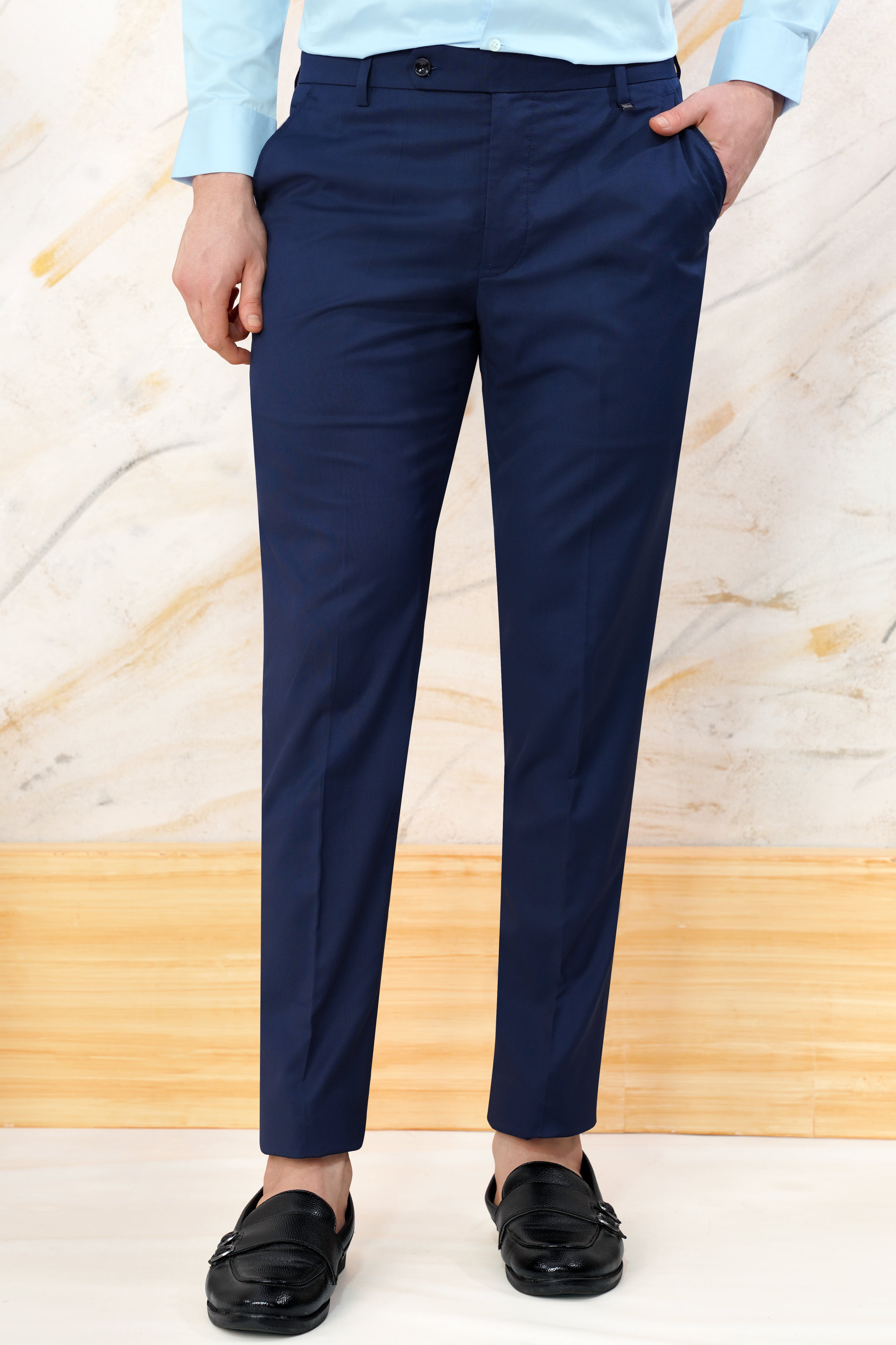 Cloud Burst Blue Wool Rich Pant T3061-28, T3061-30, T3061-32, T3061-34, T3061-36, T3061-38, T3061-40, T3061-42, T3061-44