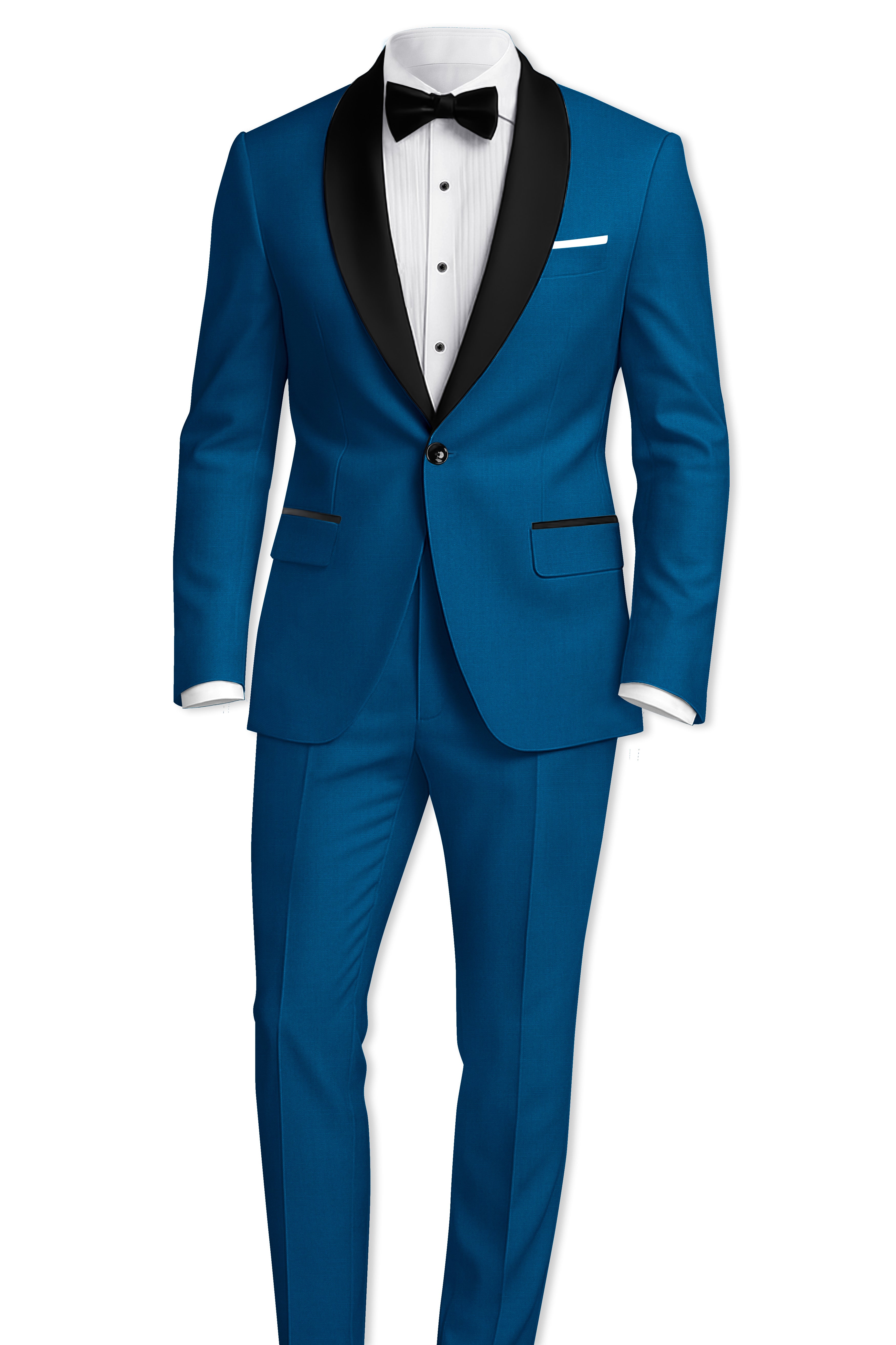 Calypso Blue Wool Rich Pant