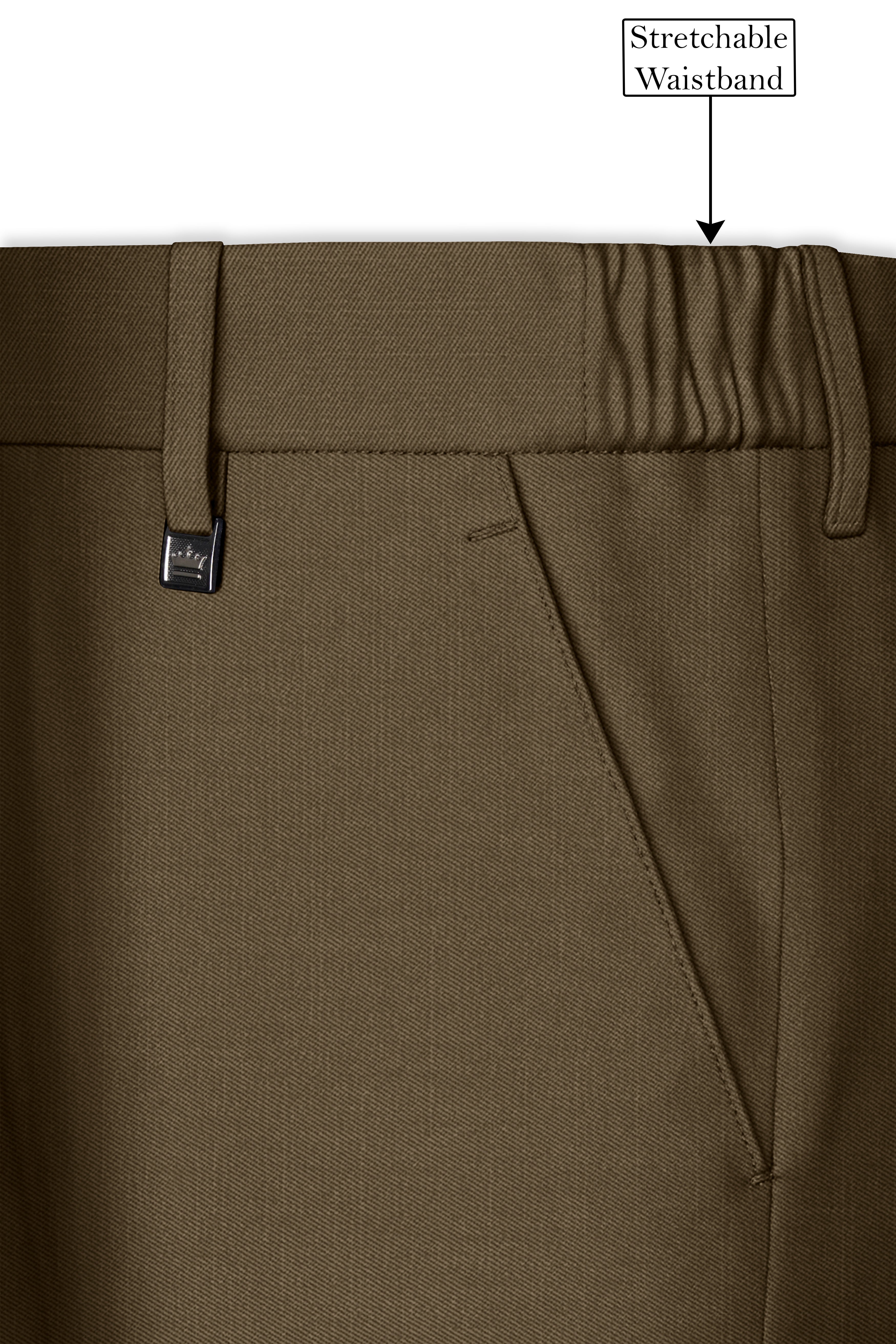 Tortilla Brown Wool Rich Pant