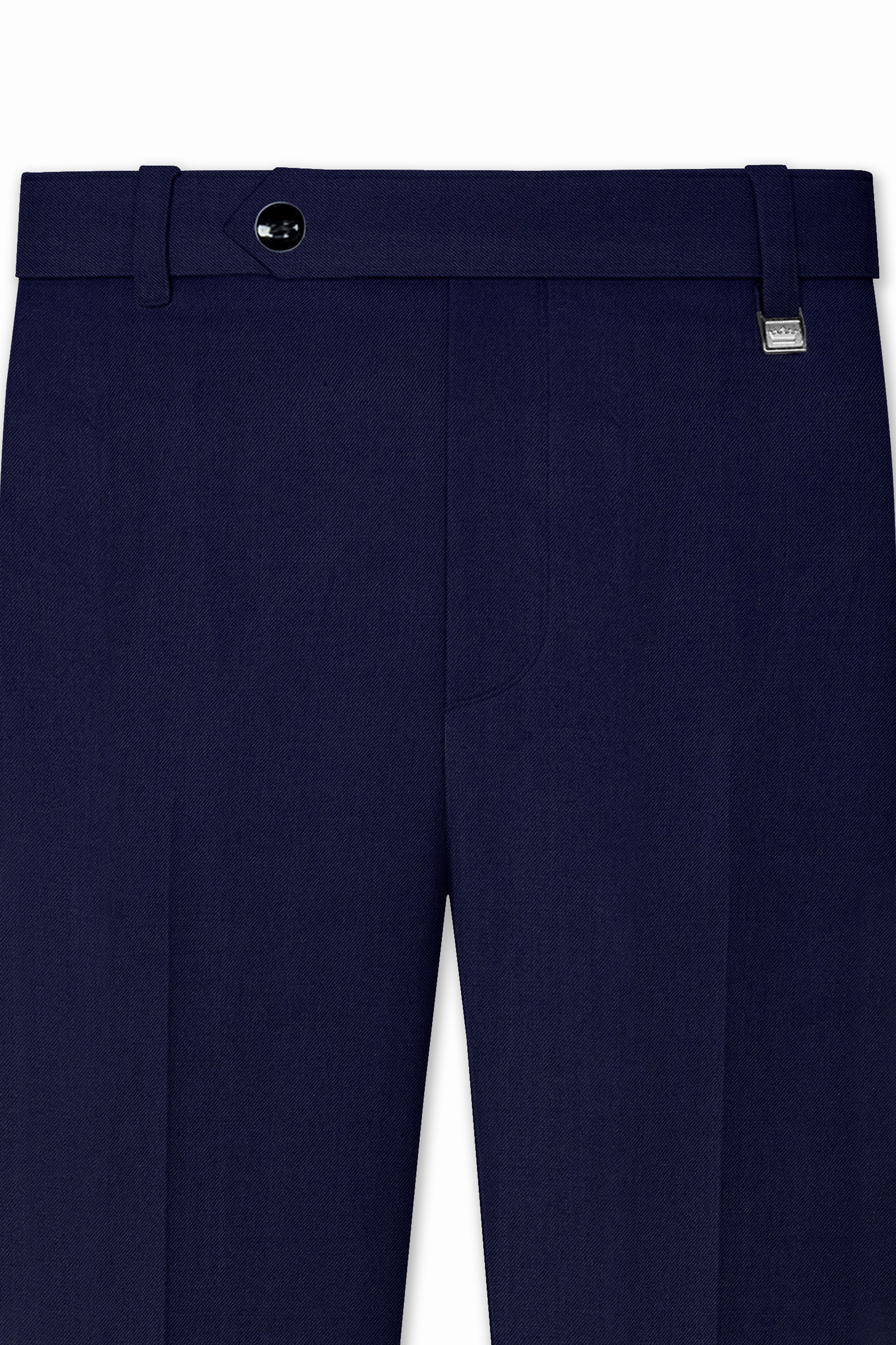 Cinder Blue Wool Rich Pant