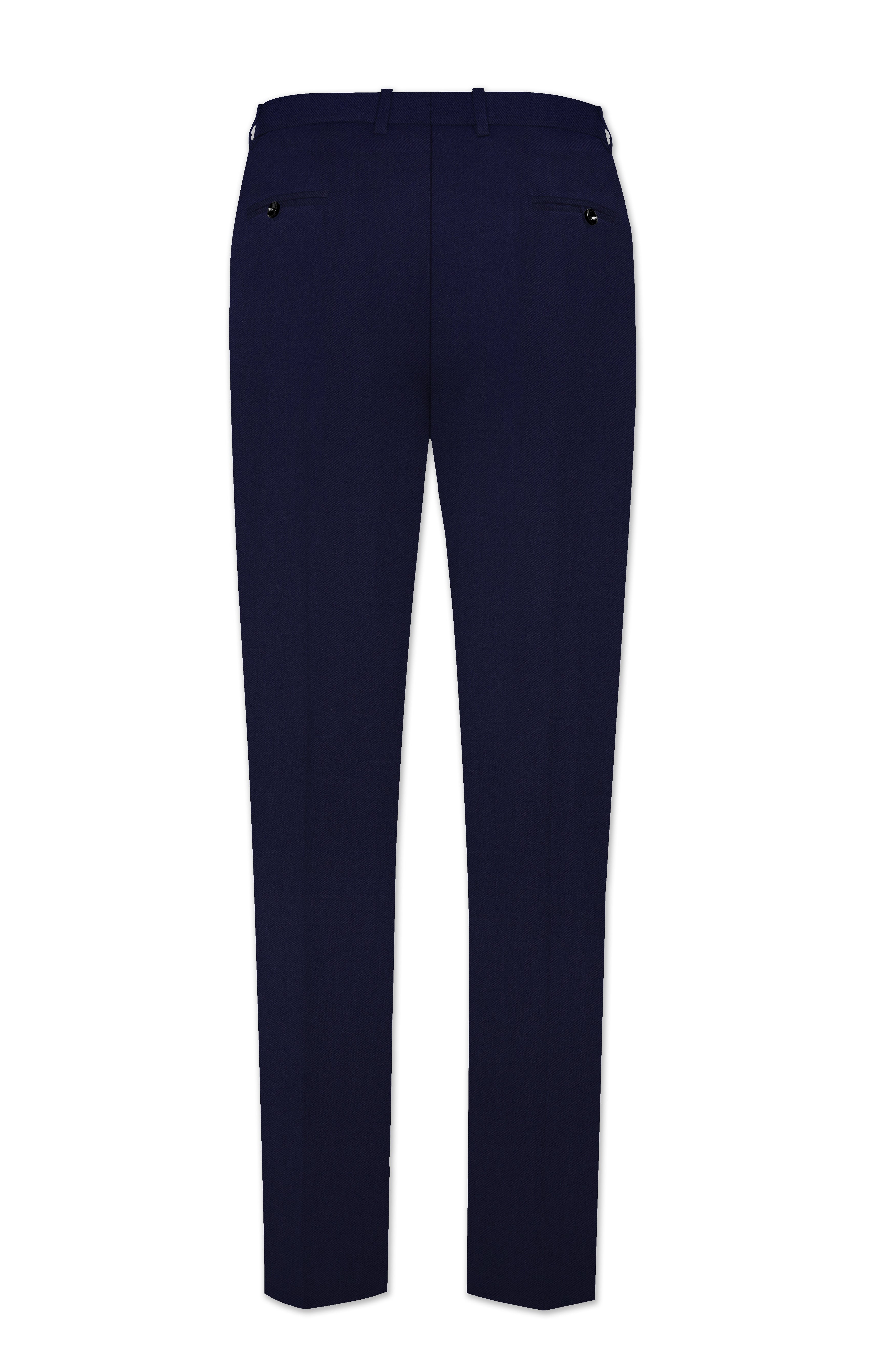 Cinder Blue Wool Rich Pant