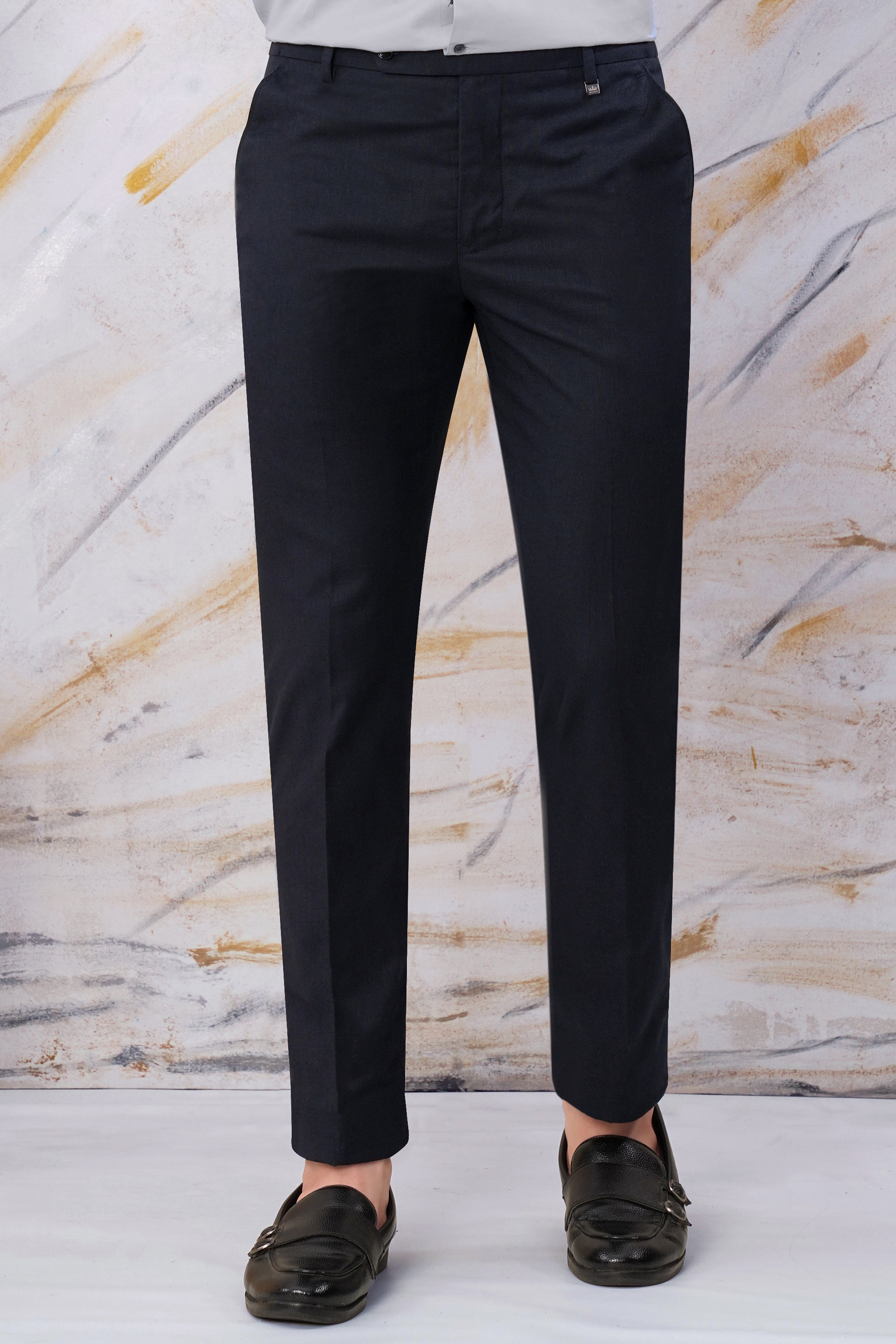 Cinder Blue Premium Cotton Stretchable Waistband Pant