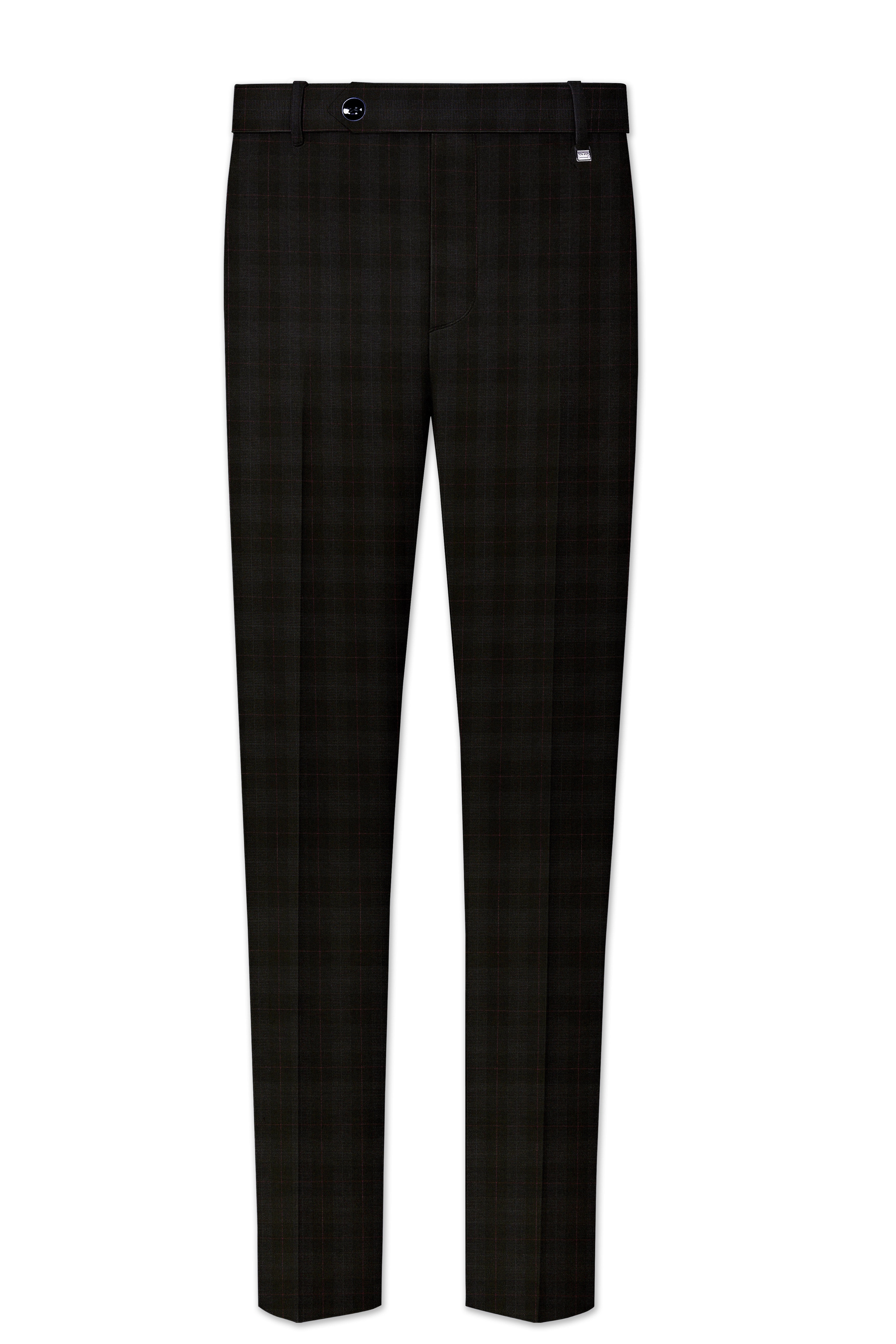 Onyx Black Subtle Plaid Woolrich Pant