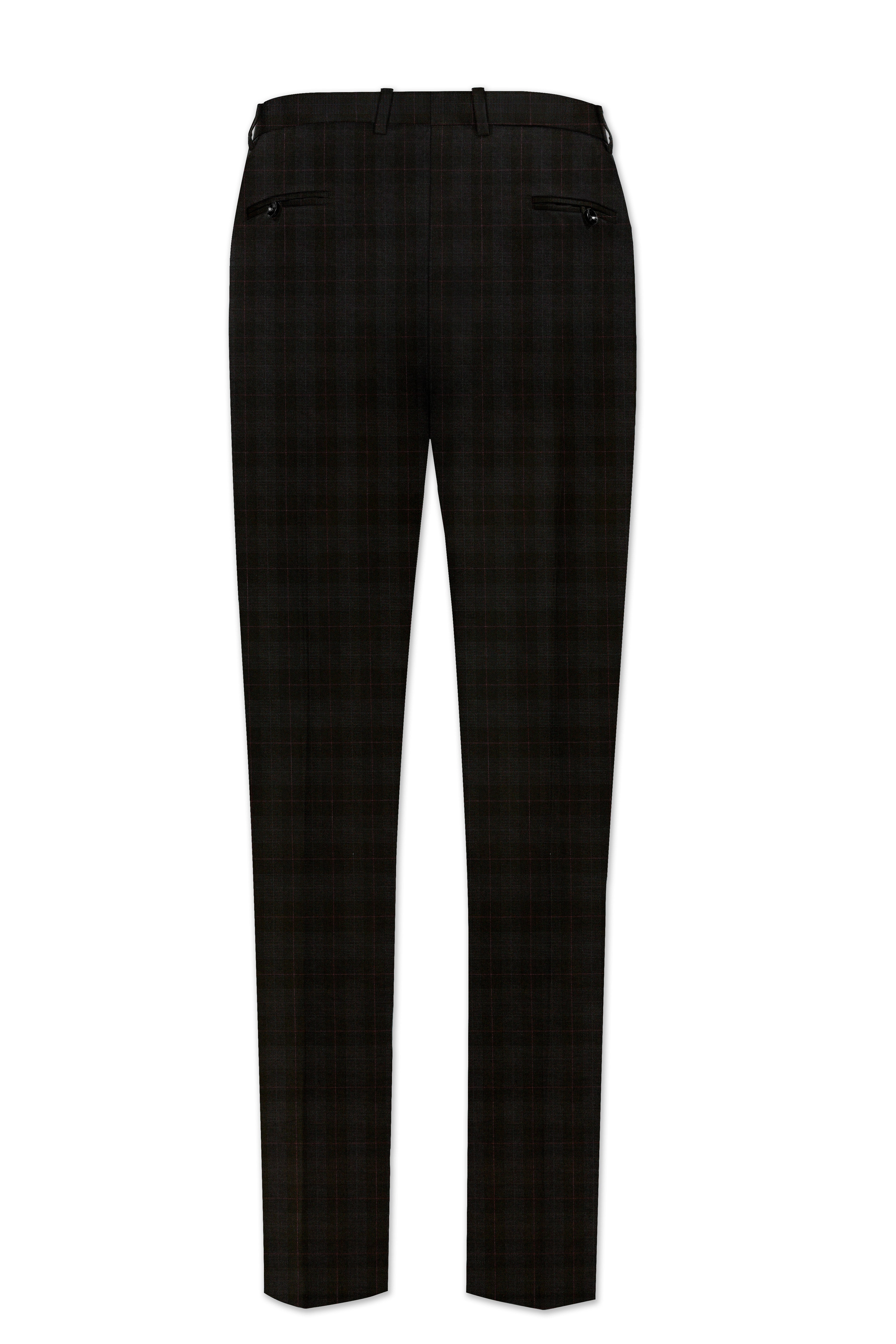 Onyx Black Subtle Plaid Woolrich Pant