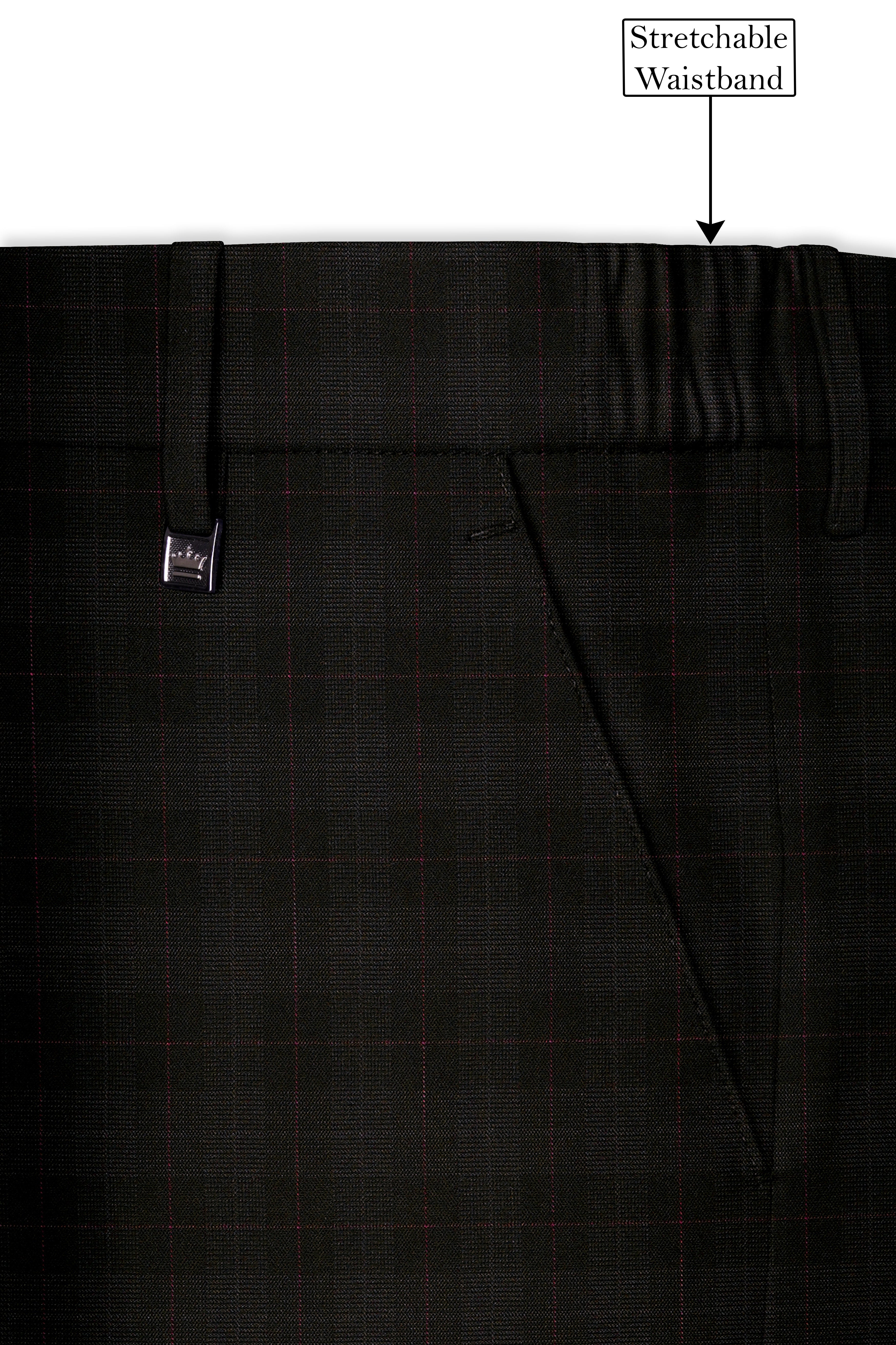 Onyx Black Subtle Plaid Woolrich Pant