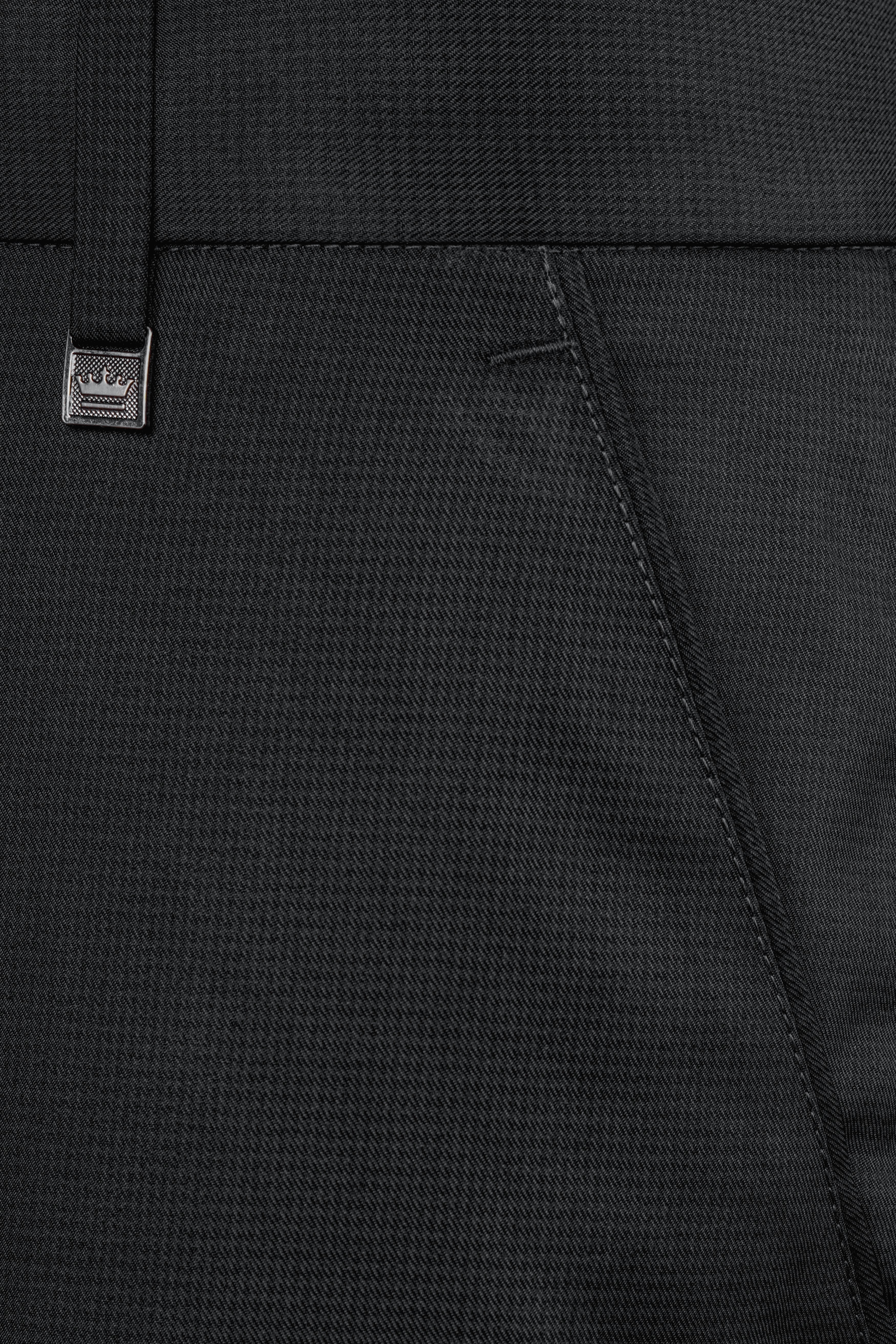 Vulcan Black Wool Rich Pant