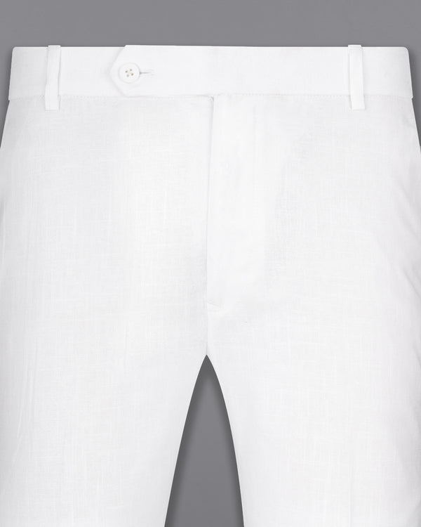 Bright White Luxurious Linen Performance Pant