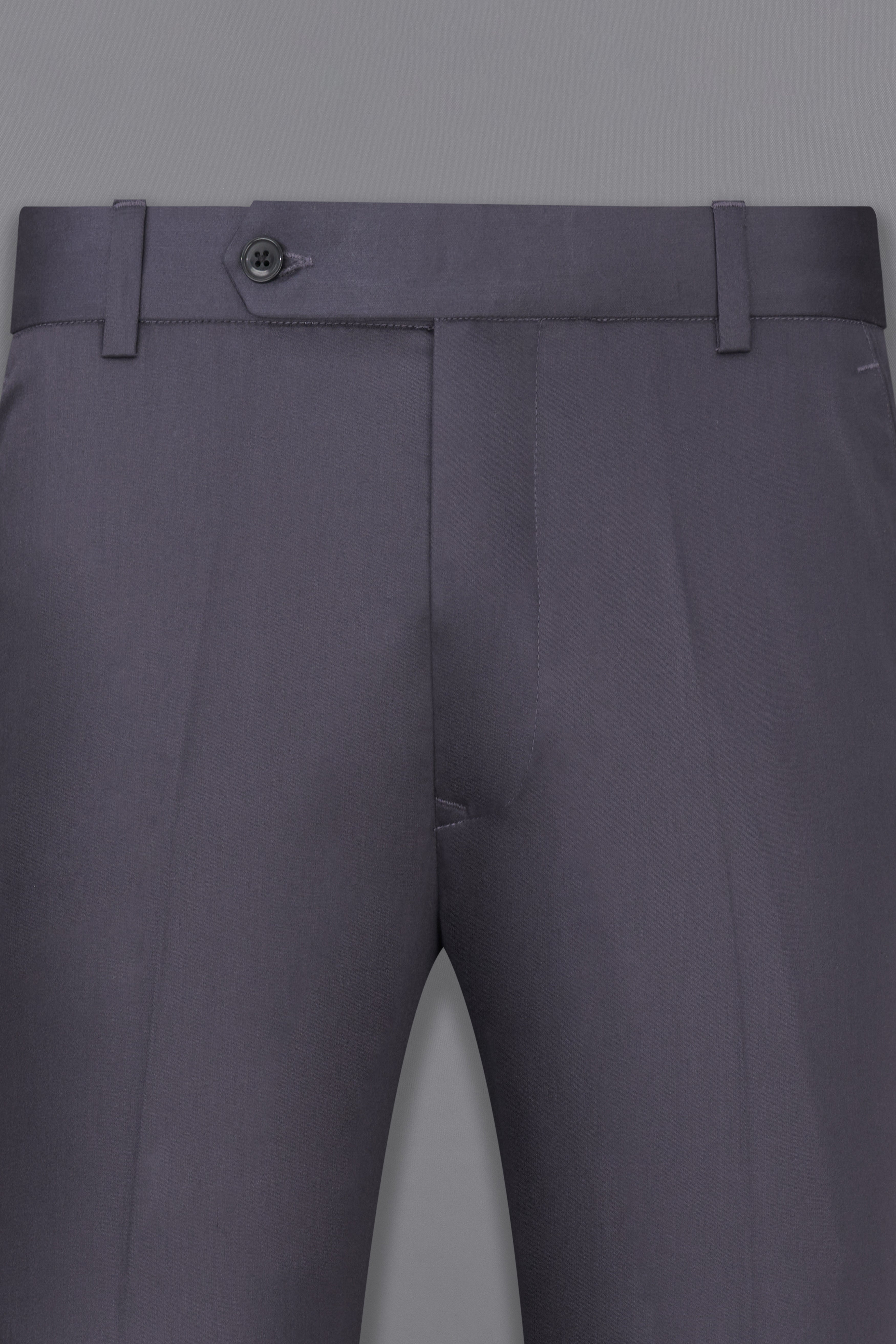Mid Grey Subtle Sheen Wool Blend Pant