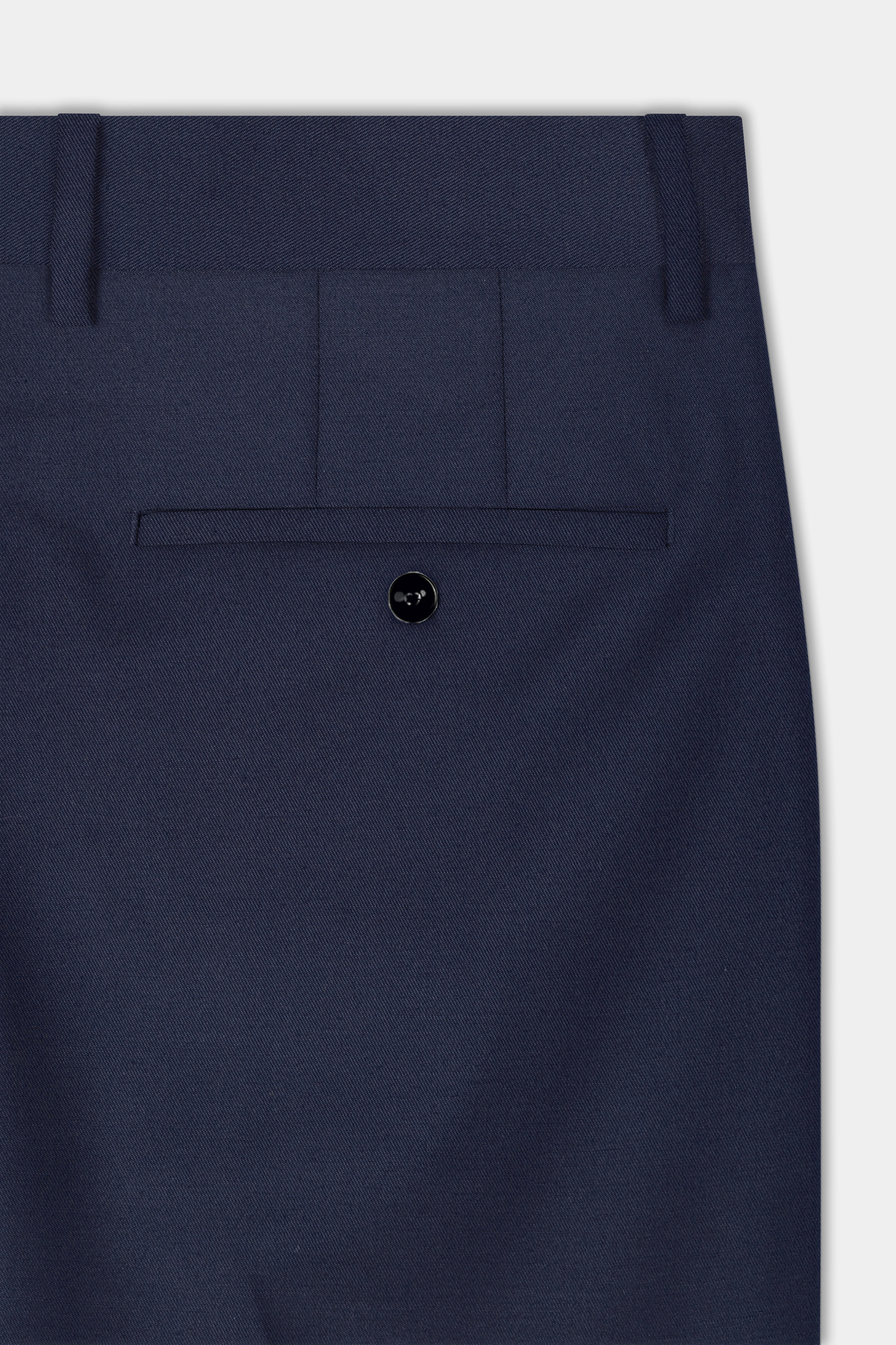 Vulcan Blue Solid Wool Blend Pant