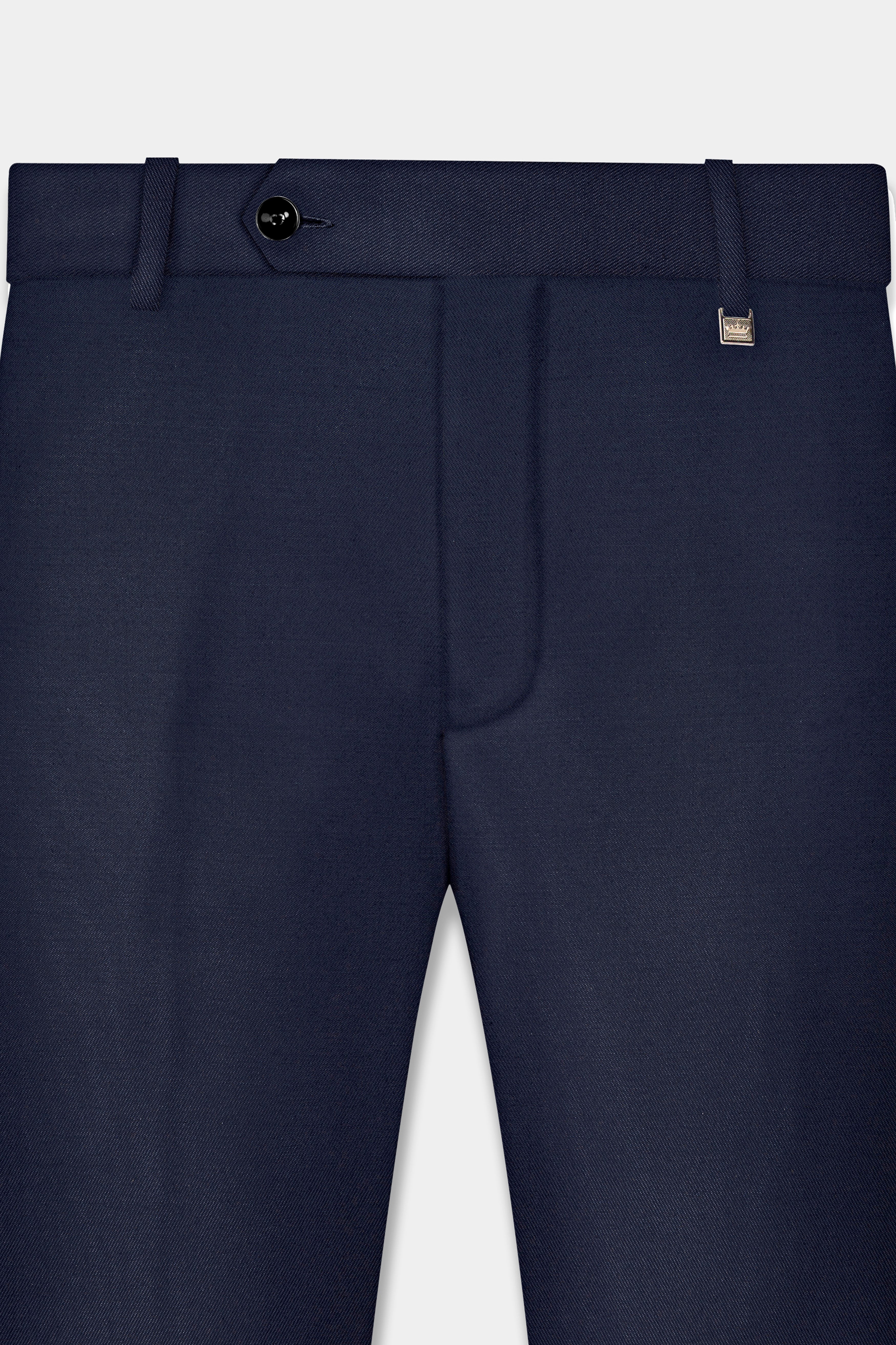 Vulcan Blue Solid Wool Blend Pant