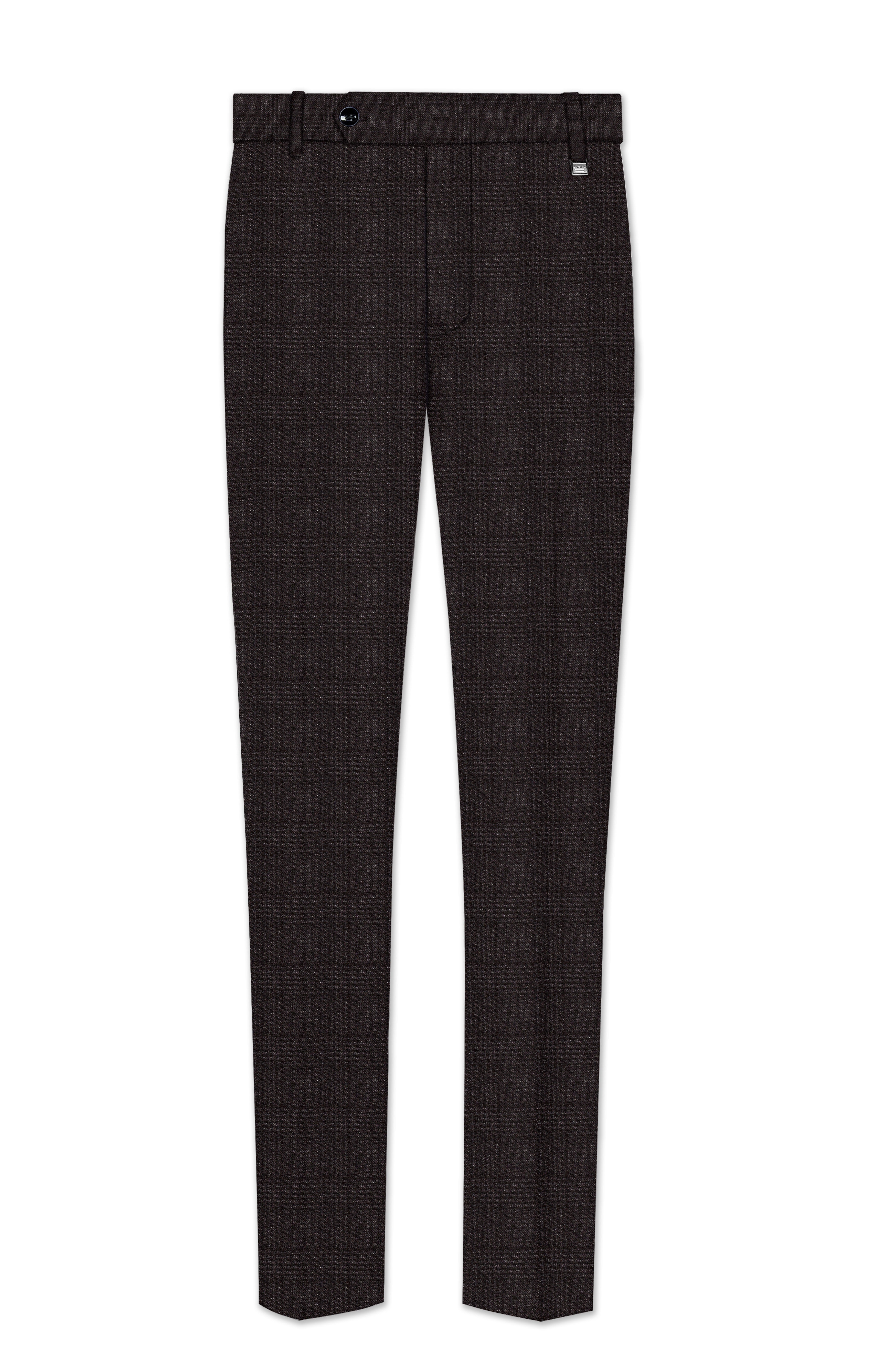 Piano Brown Plaid Tweed Pant