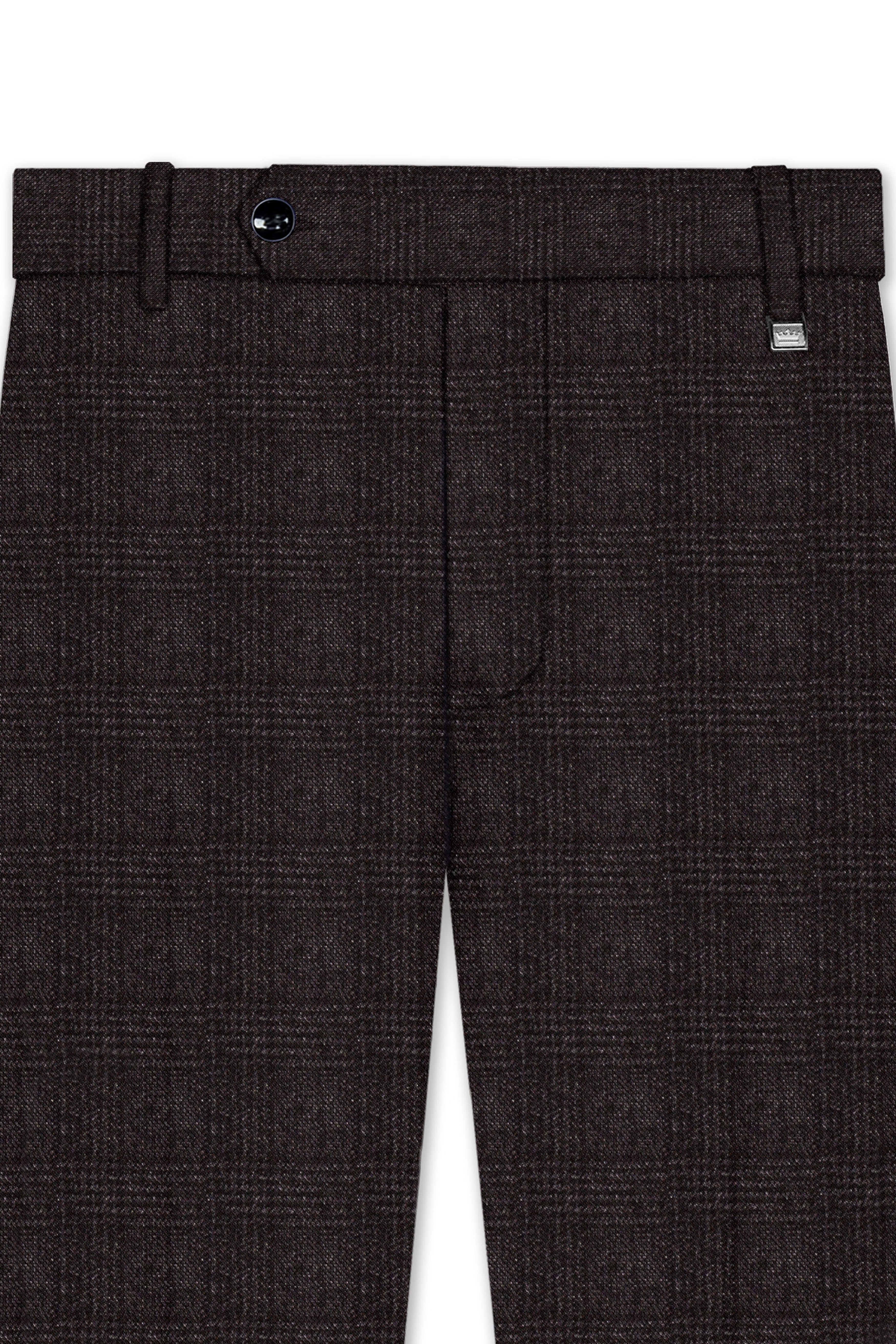 Piano Brown Plaid Tweed Pant