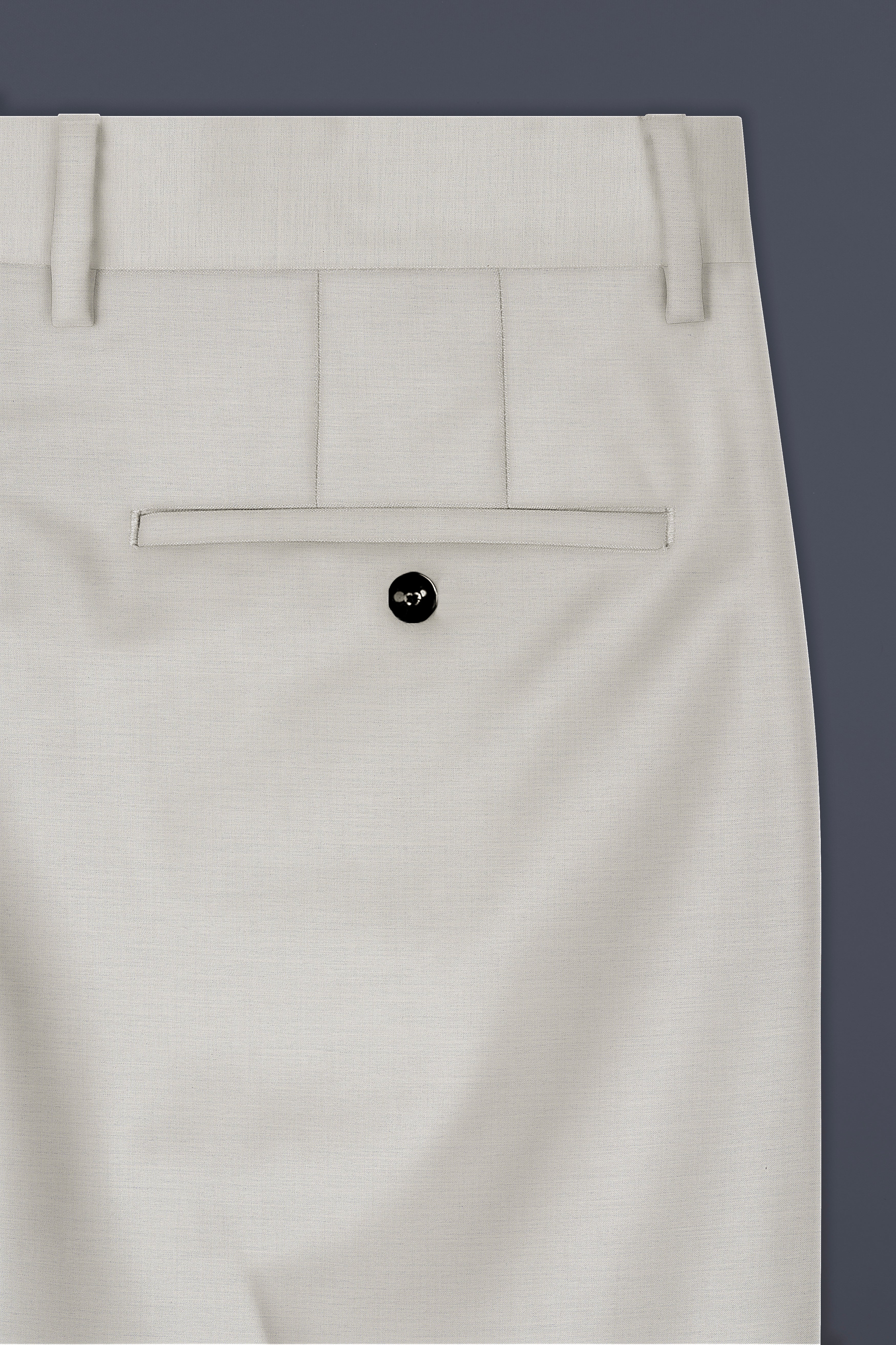 Moon Mist Gray Solid Wool Blend Pant