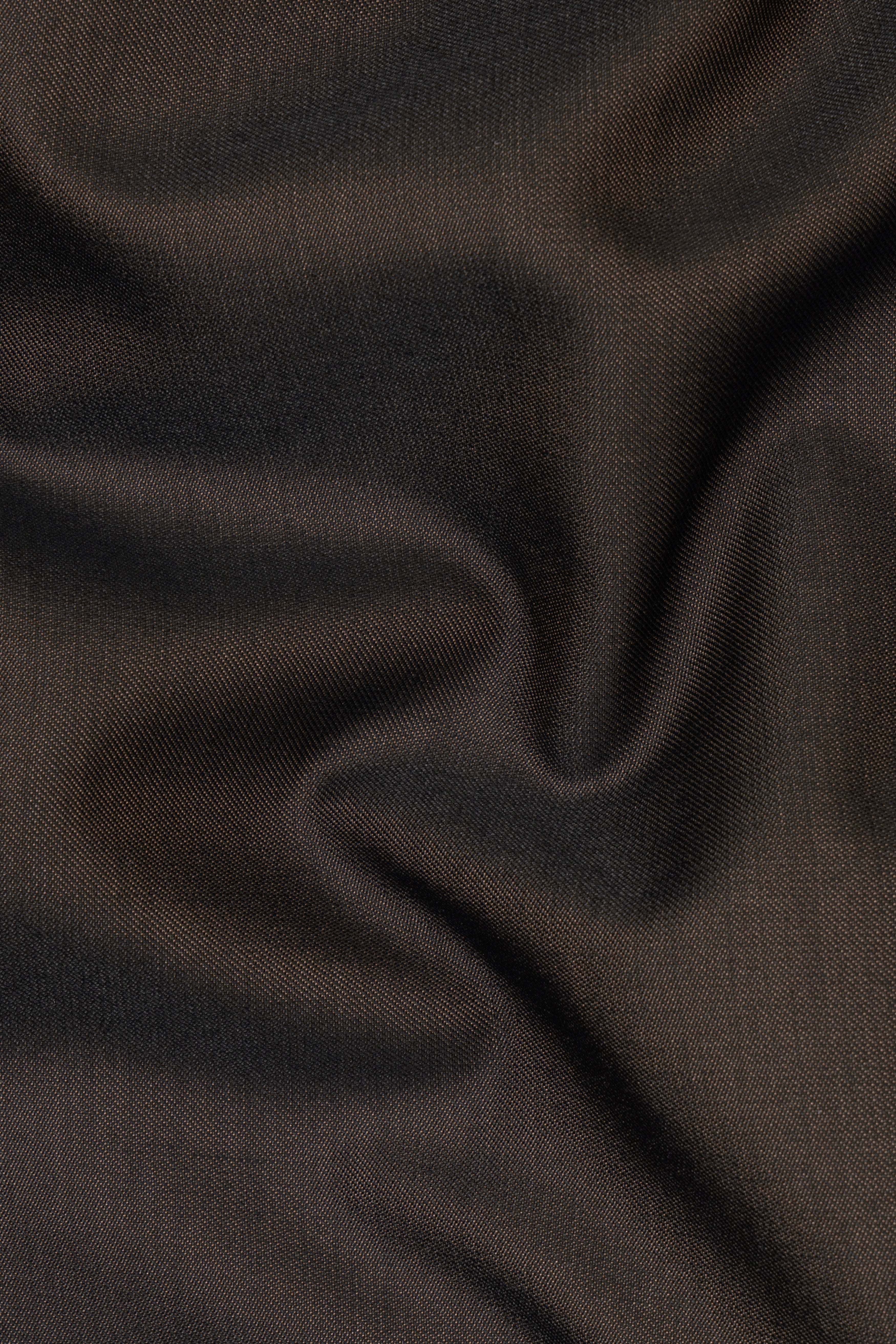 Eclipse Brown Textured Wool Blend Pant