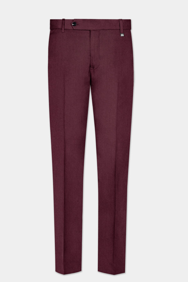 Tamarind Maroon Wool Blend Pant