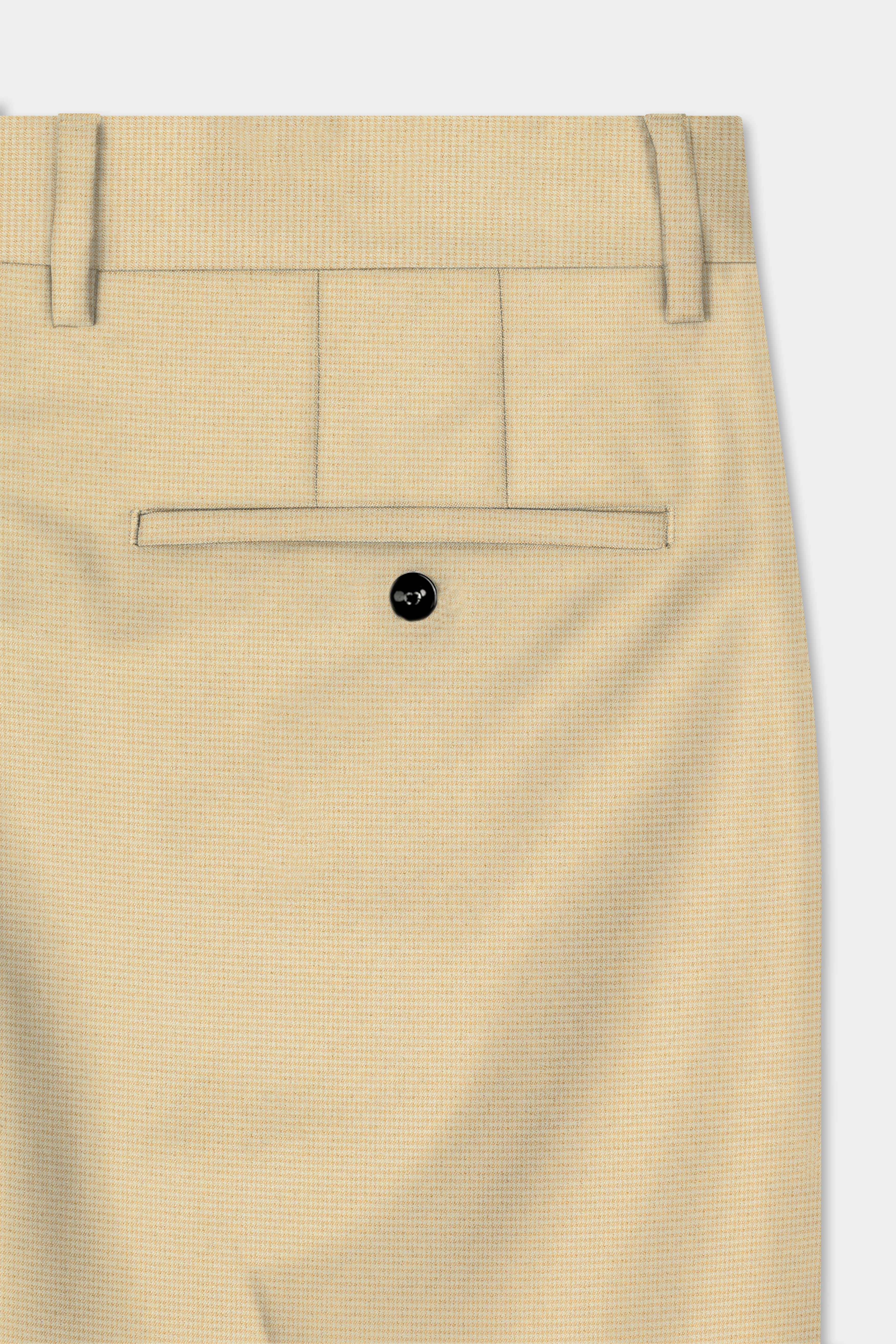 Hampton Cream Houndstooth Textured Wool Rich Pant