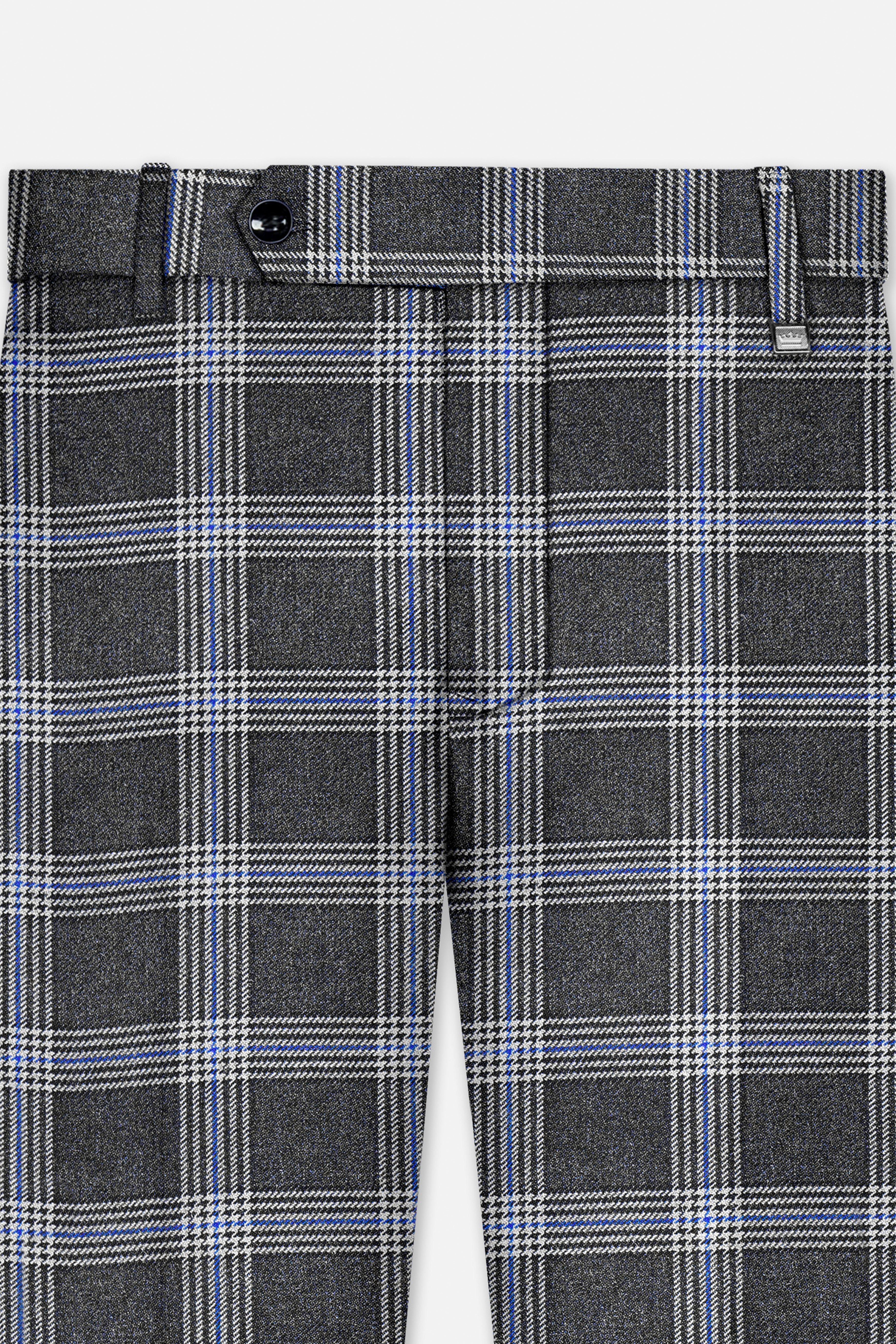 Iridium Gray Plaid Tweed Pant