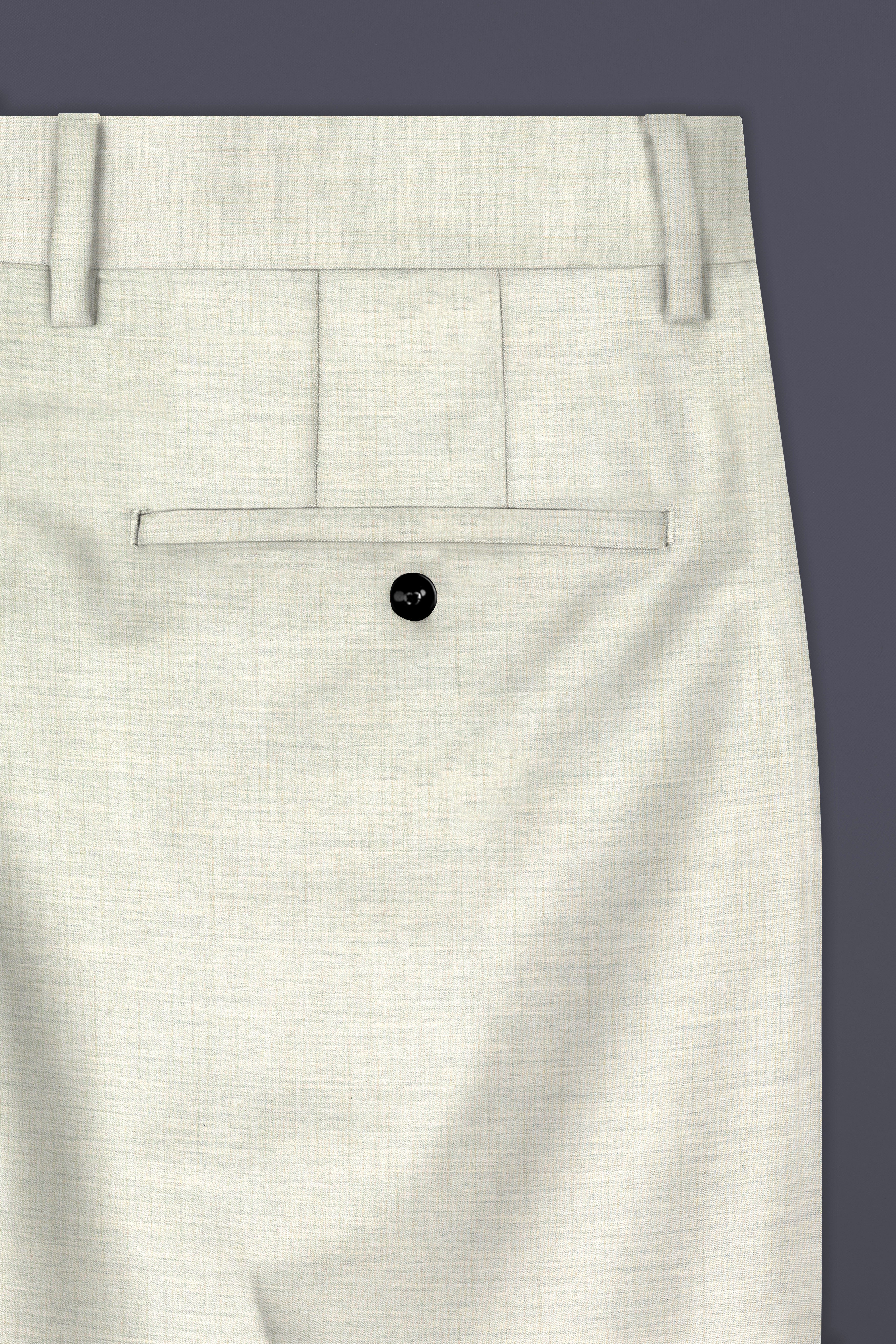 Spanish Gray Textured Wool Blend Pant