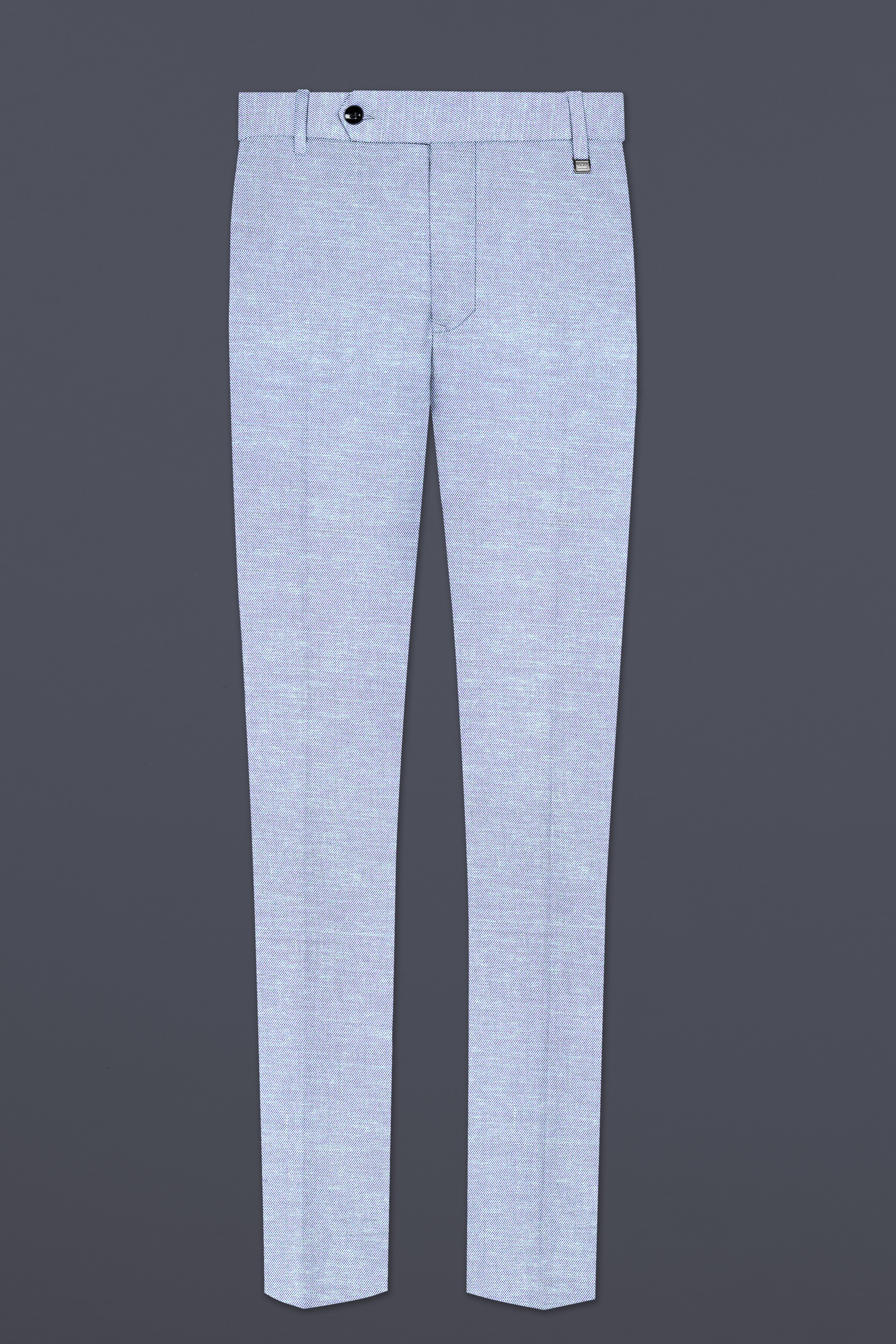 Carolina Blue Textured Cotton Stretchable Waistband Pant