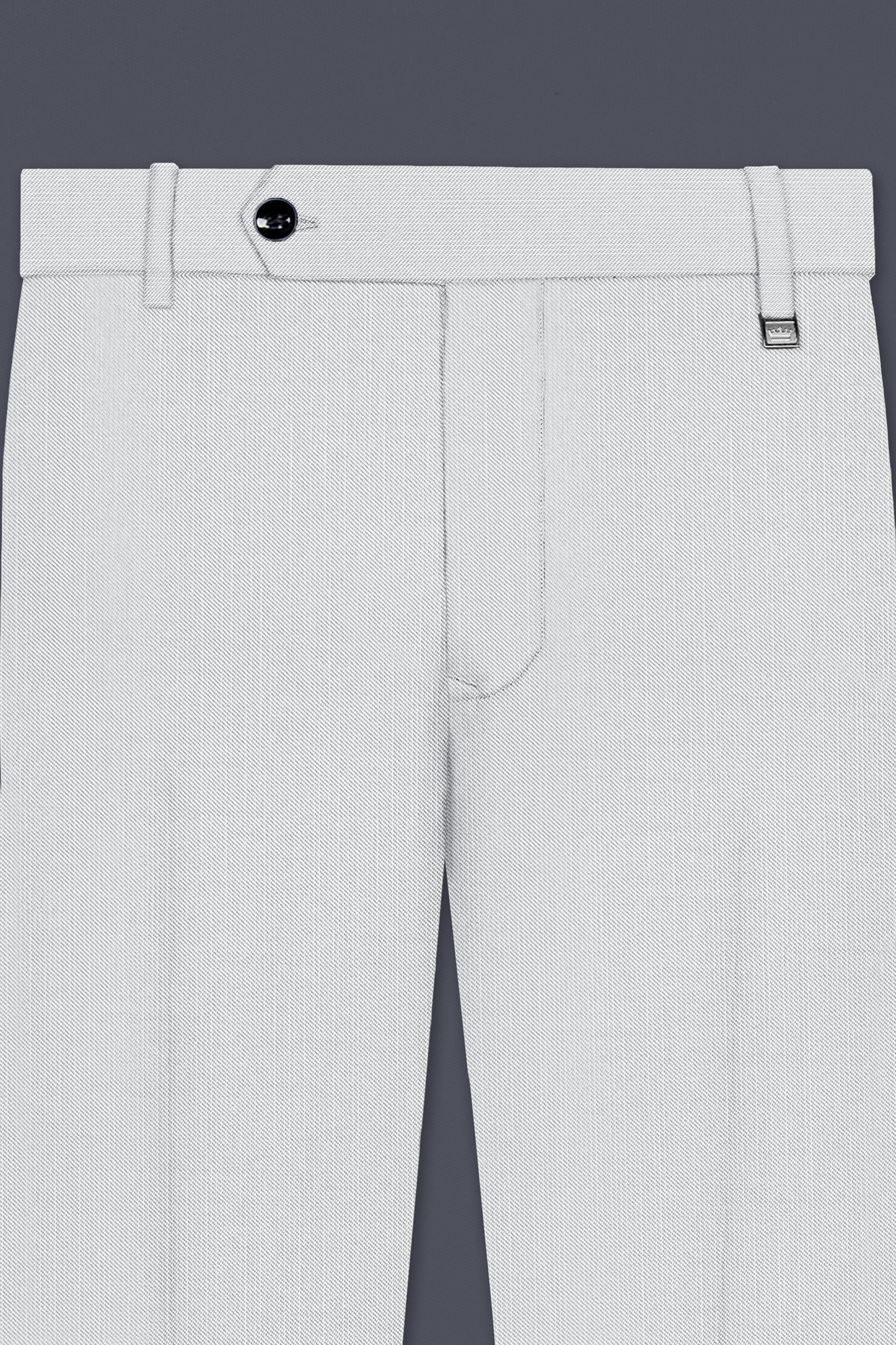 Granite-Alto Gray Solid Wool Rich Stretchable traveler Pant