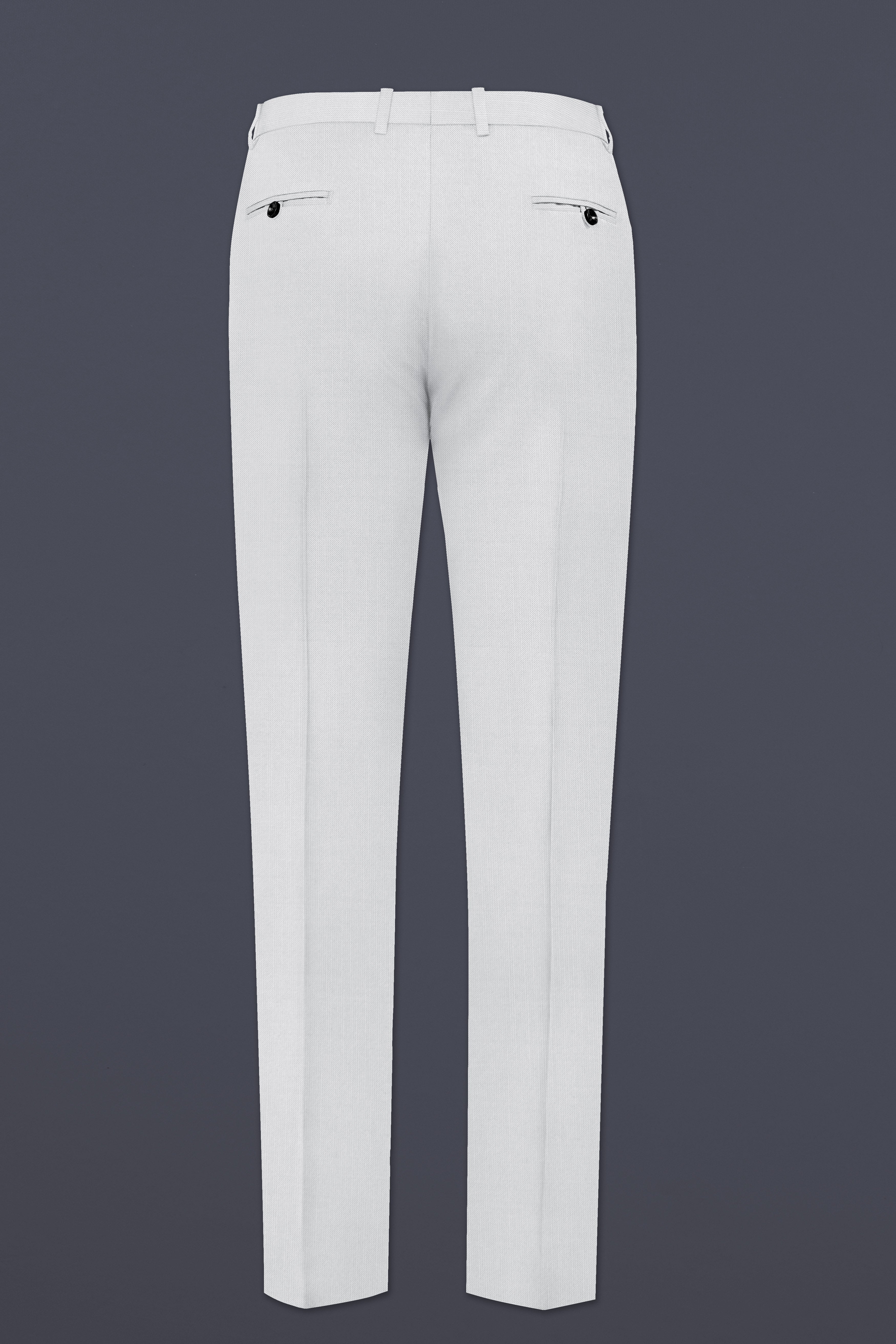 Granite-Alto Gray Solid Wool Rich Stretchable traveler Pant