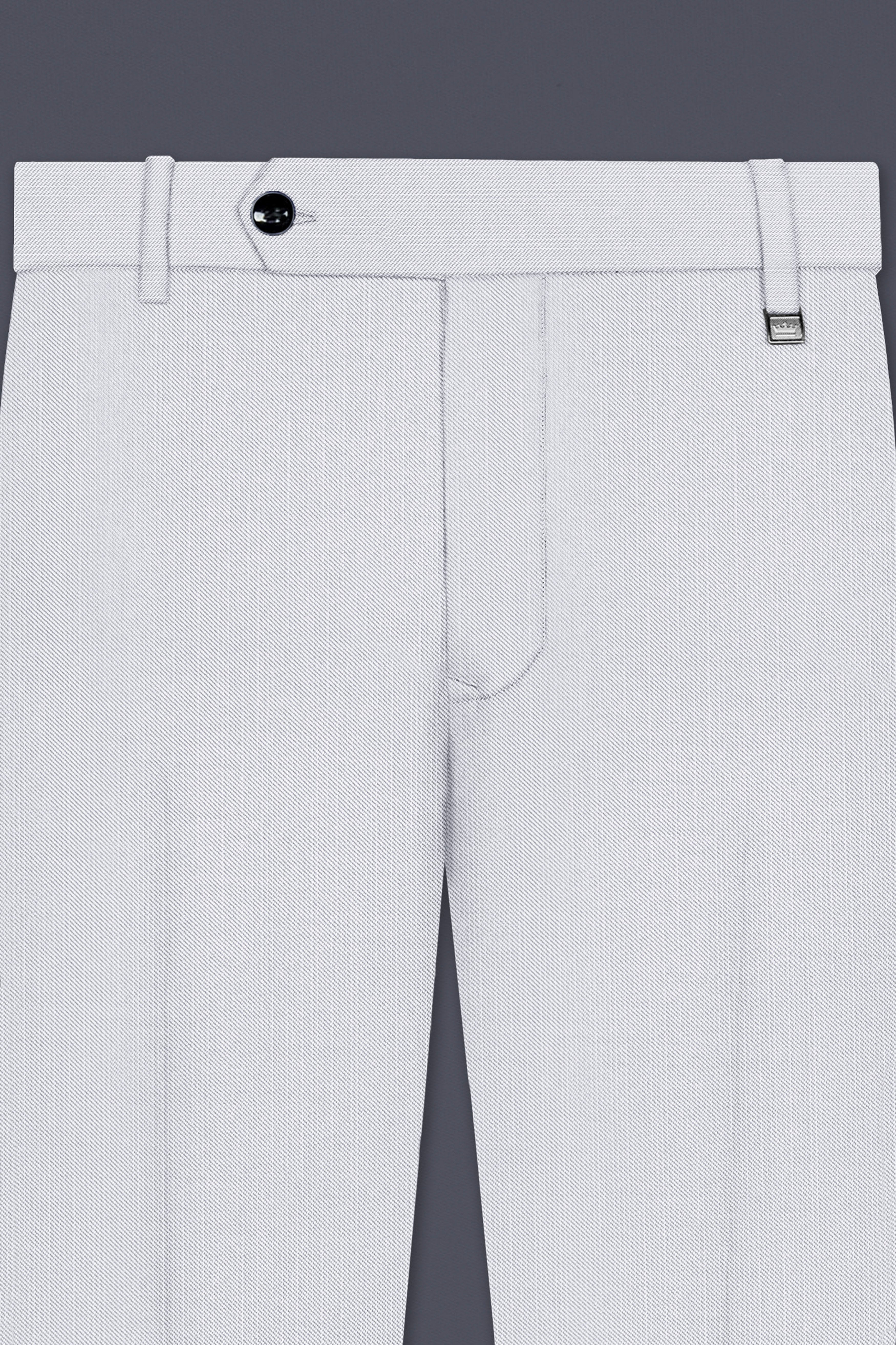 Cinder-Mischka Gray Solid Wool Rich Stretchable traveler Pant