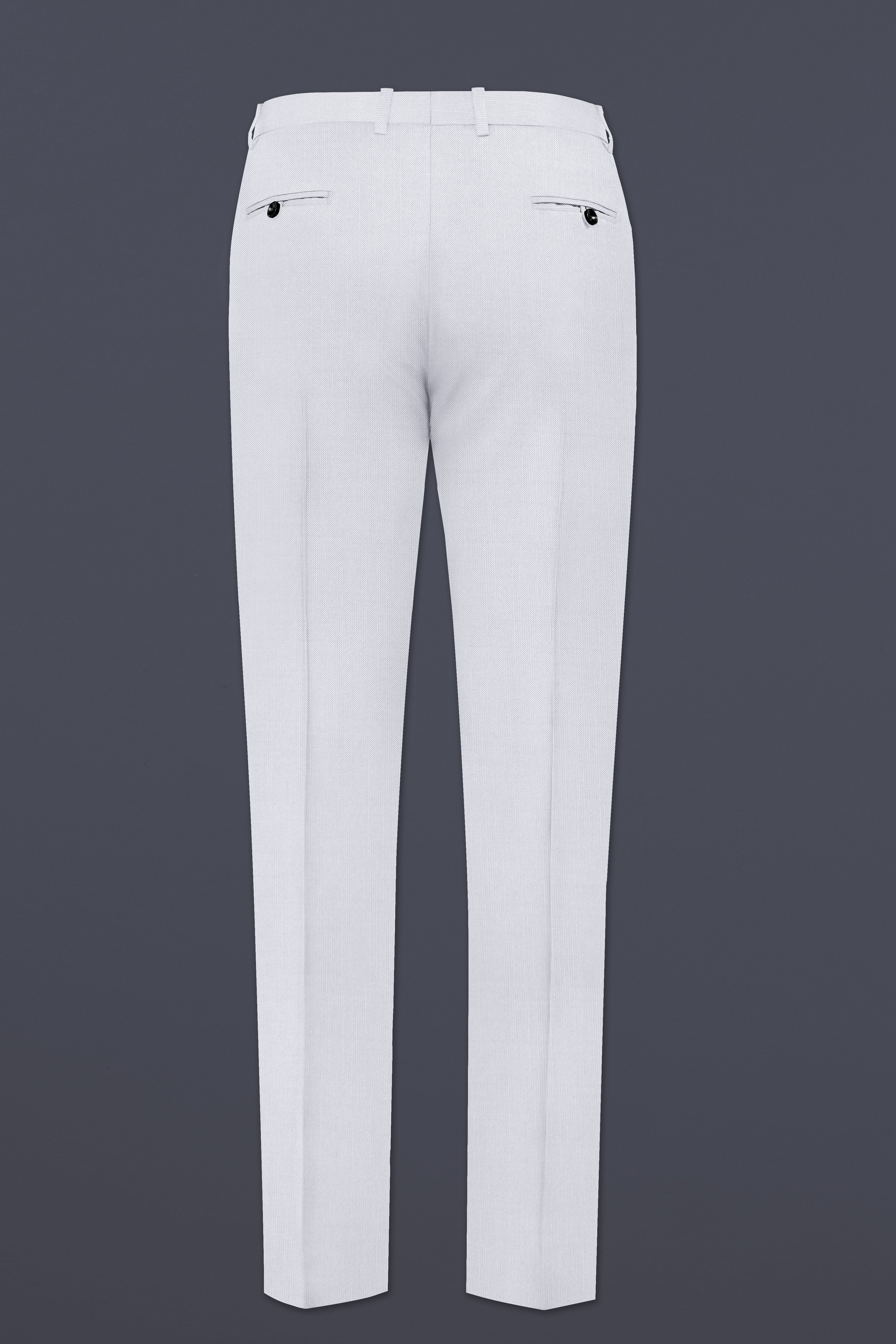 Cinder-Mischka Gray Solid Wool Rich Stretchable traveler Pant