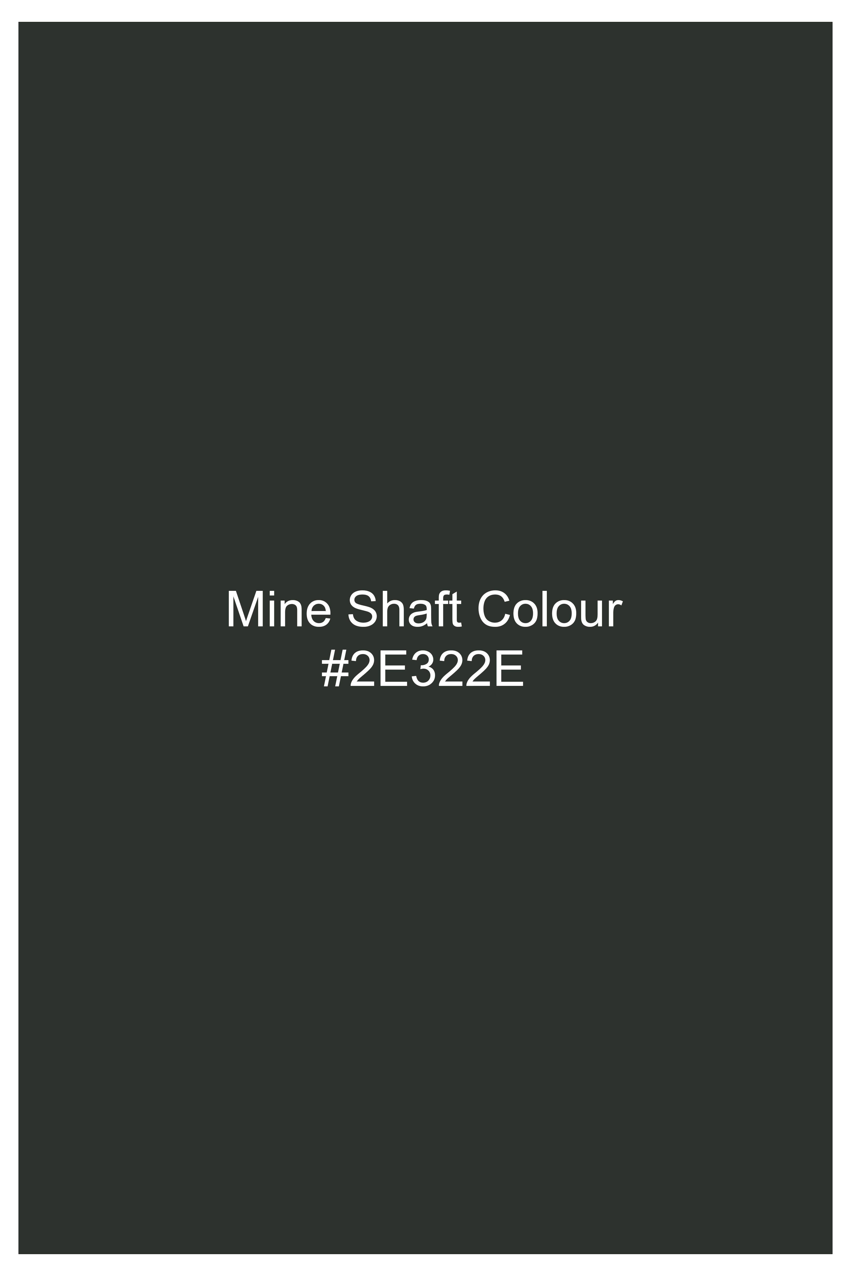 Shafton-Mine Shaft Green Solid Wool Rich Stretchable traveler Pant