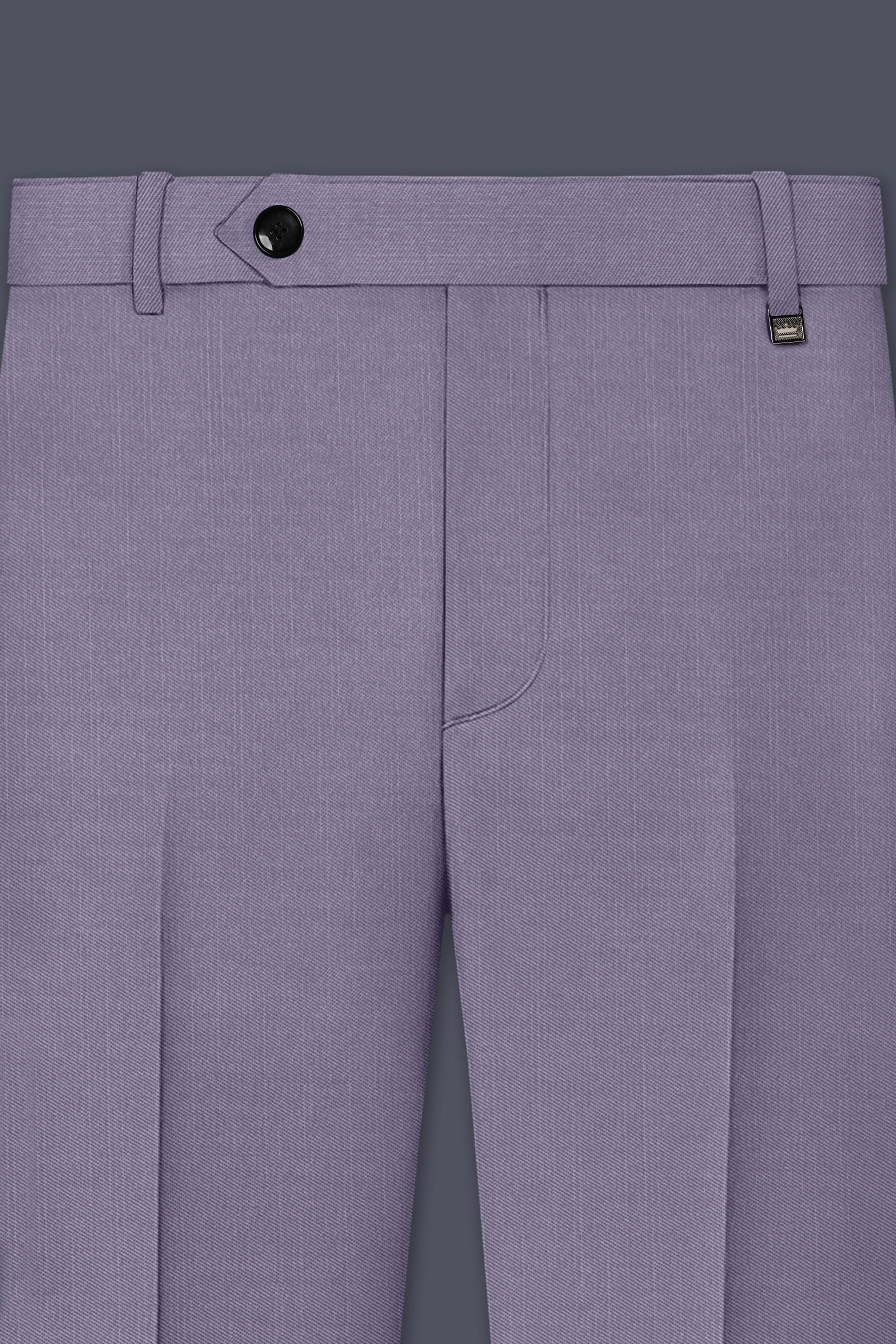 Roylen-Mountbatten Purple Wool Rich Slight Stretch Waistband Pant