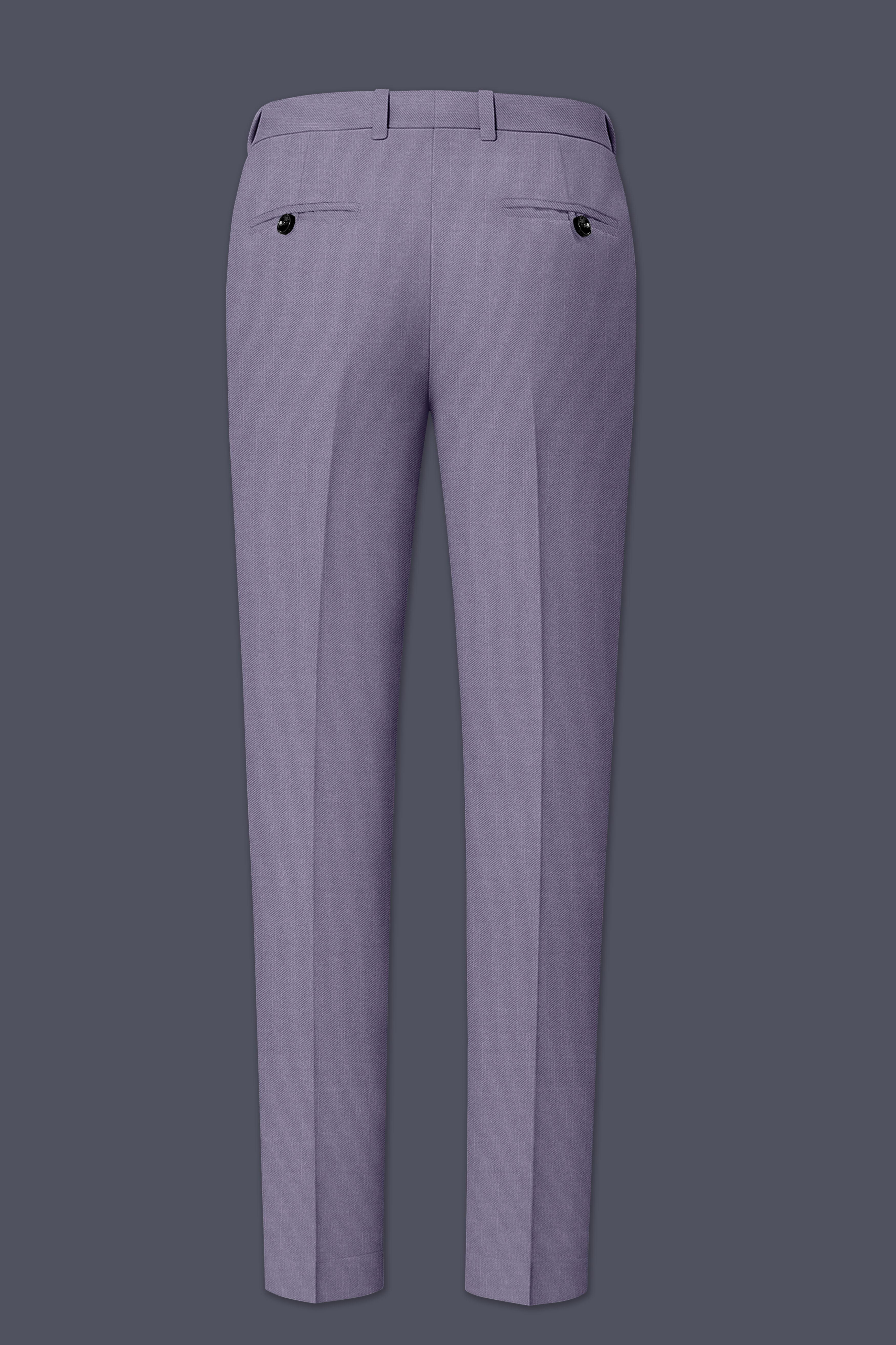 Roylen-Mountbatten Purple Wool Rich Slight Stretch Waistband Pant