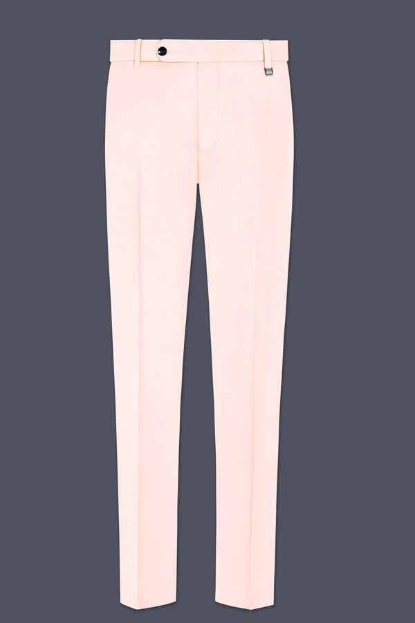 Cremivell-Almond Cream Velvet Stretchable Waistband Pant