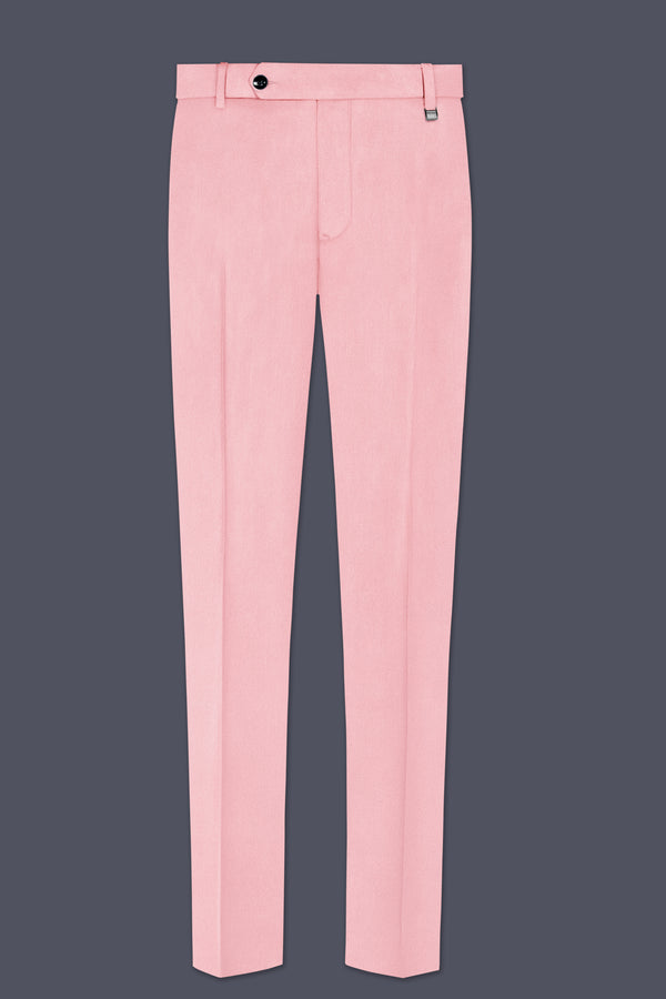 Rosivell-Careys Pink Velvet Stretchable Waistband Pant