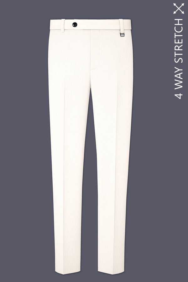 Biancore-Vista White 4-Way Stretch Premium Cotton Pant