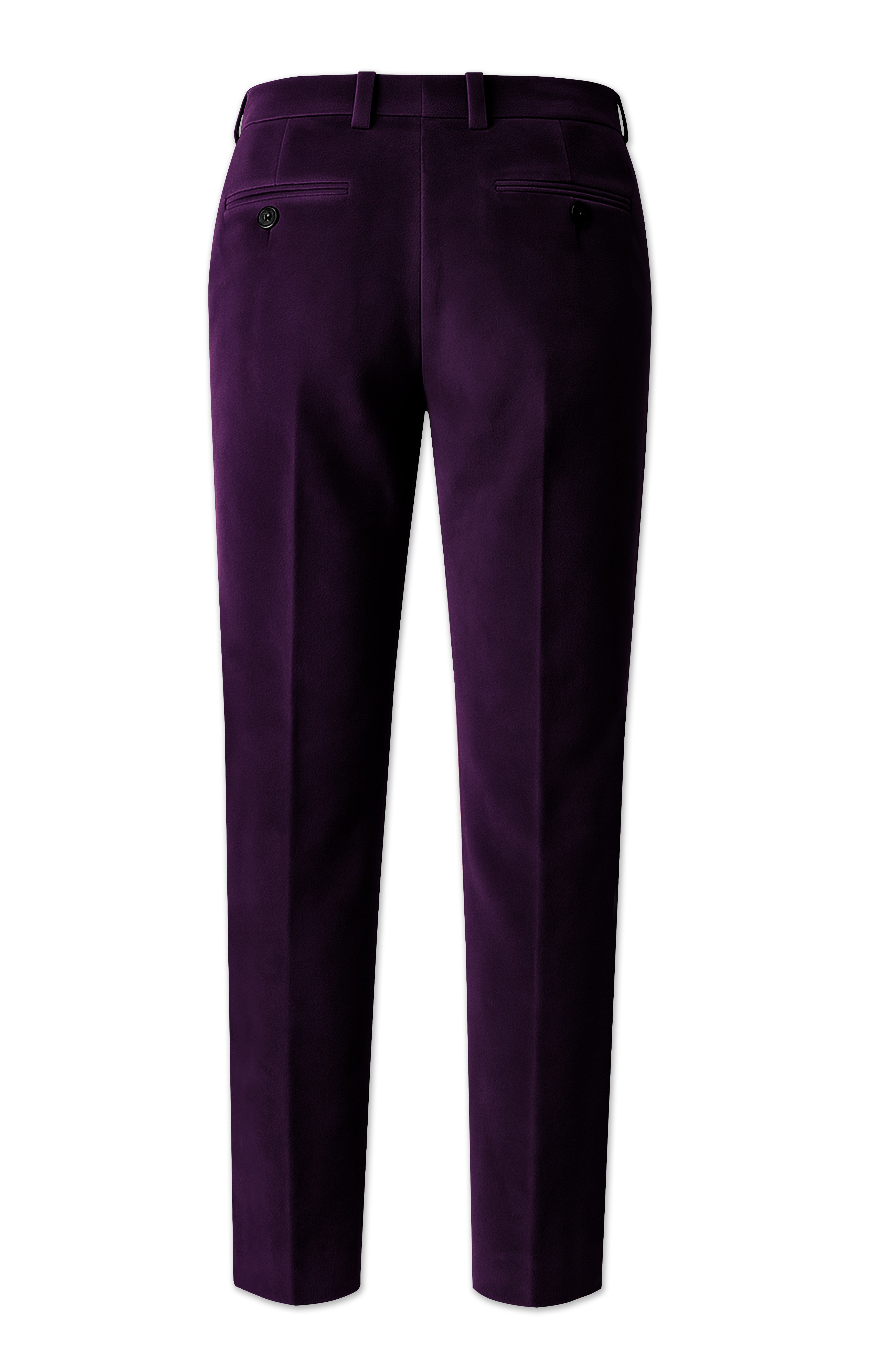 Purvella-Rasin Purple Velvet Stretchable Waistband Pant